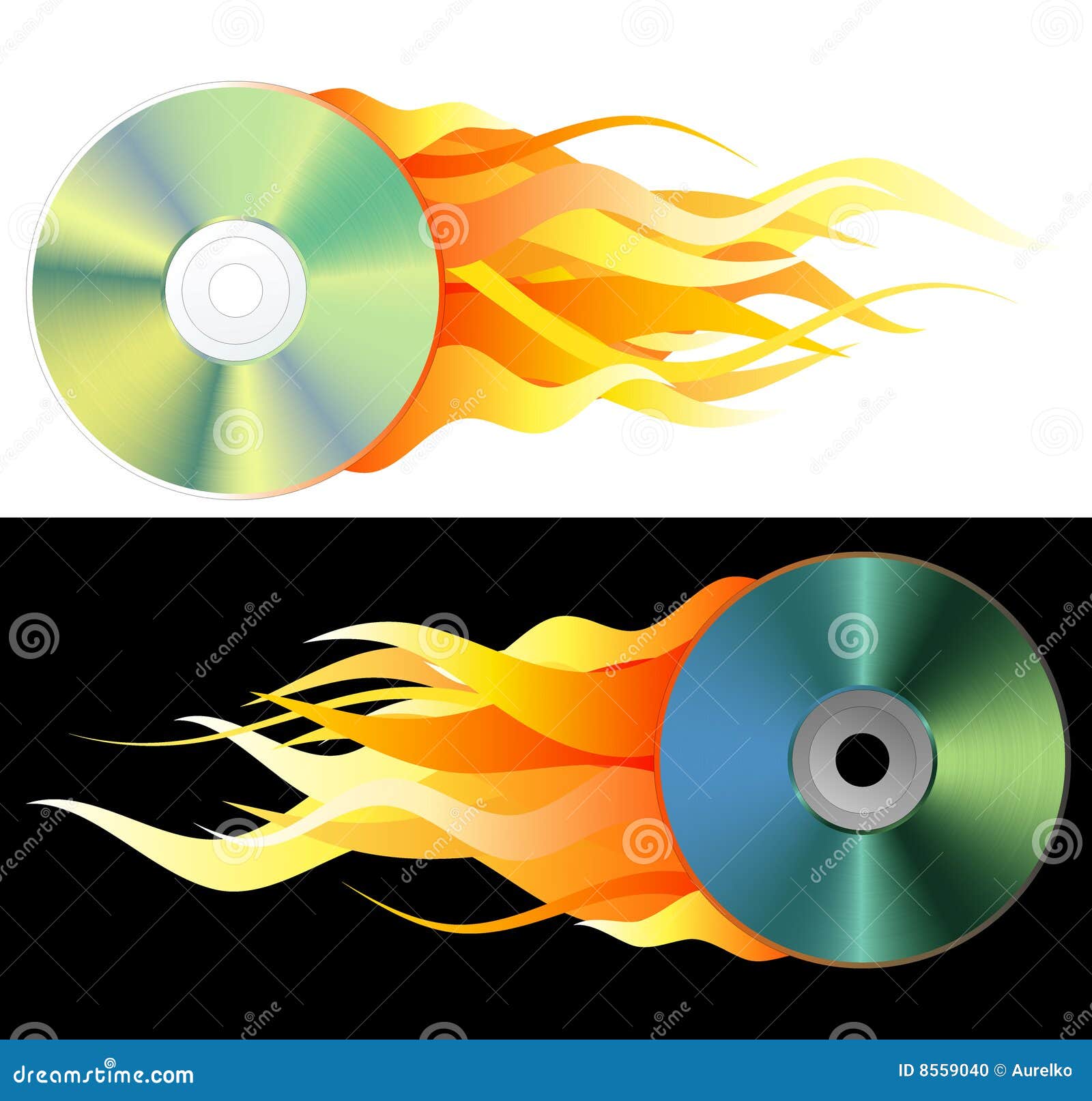 Burned DVD stock vector. Illustration of isolated, circle 8559040