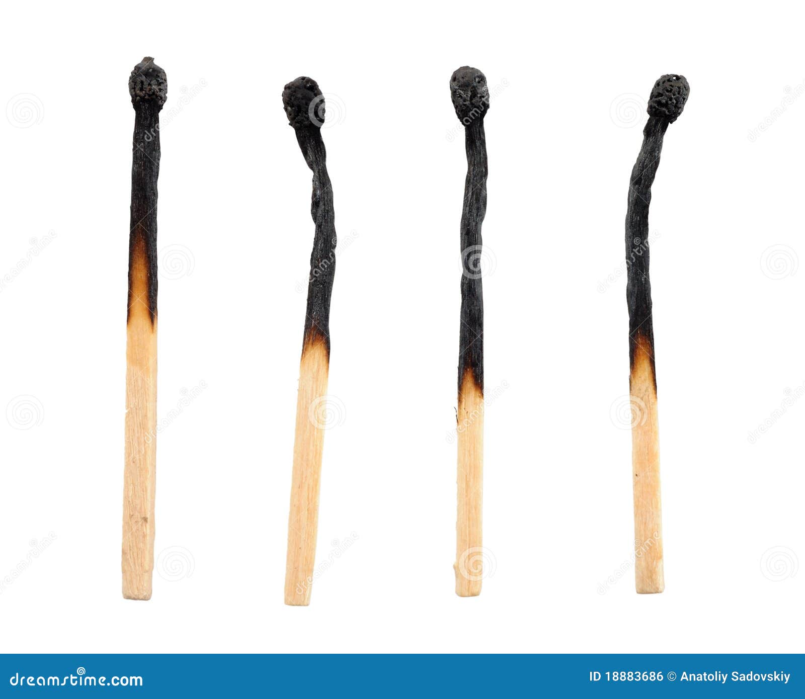 Burned matches stock photo. Image of black, flammable 18883686