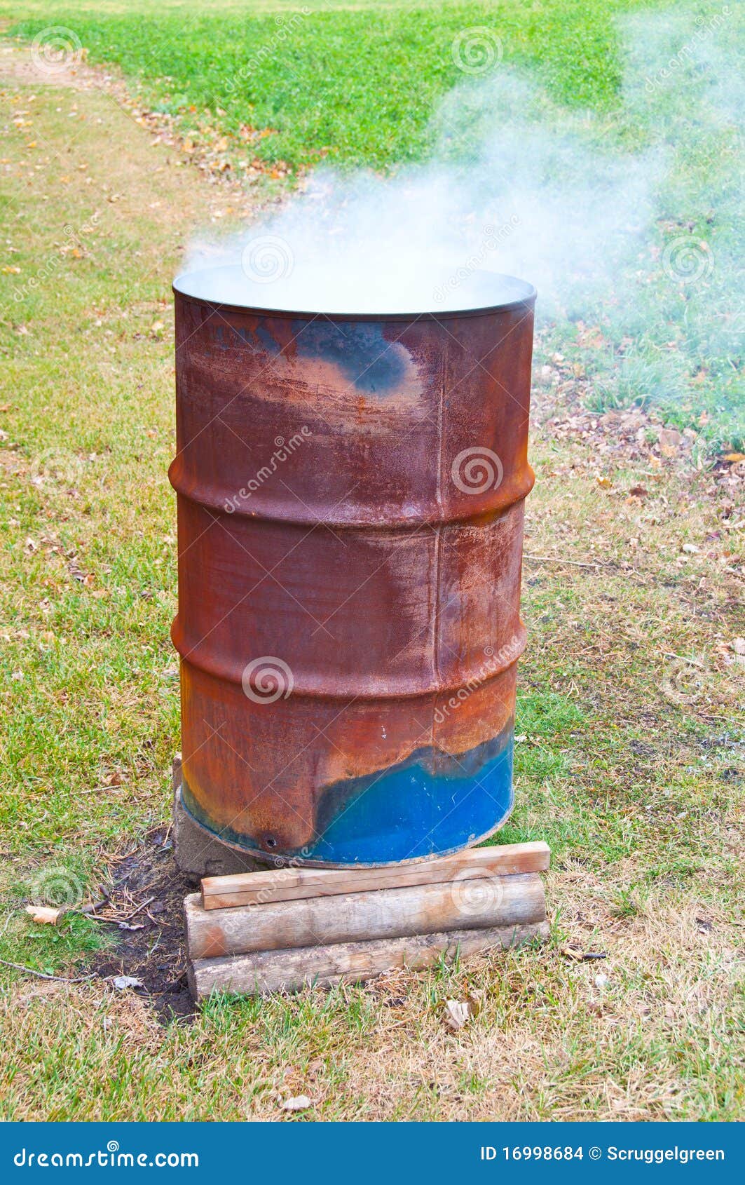 Burning Barrel stock photo. Image of blue, flame, waste 16998684