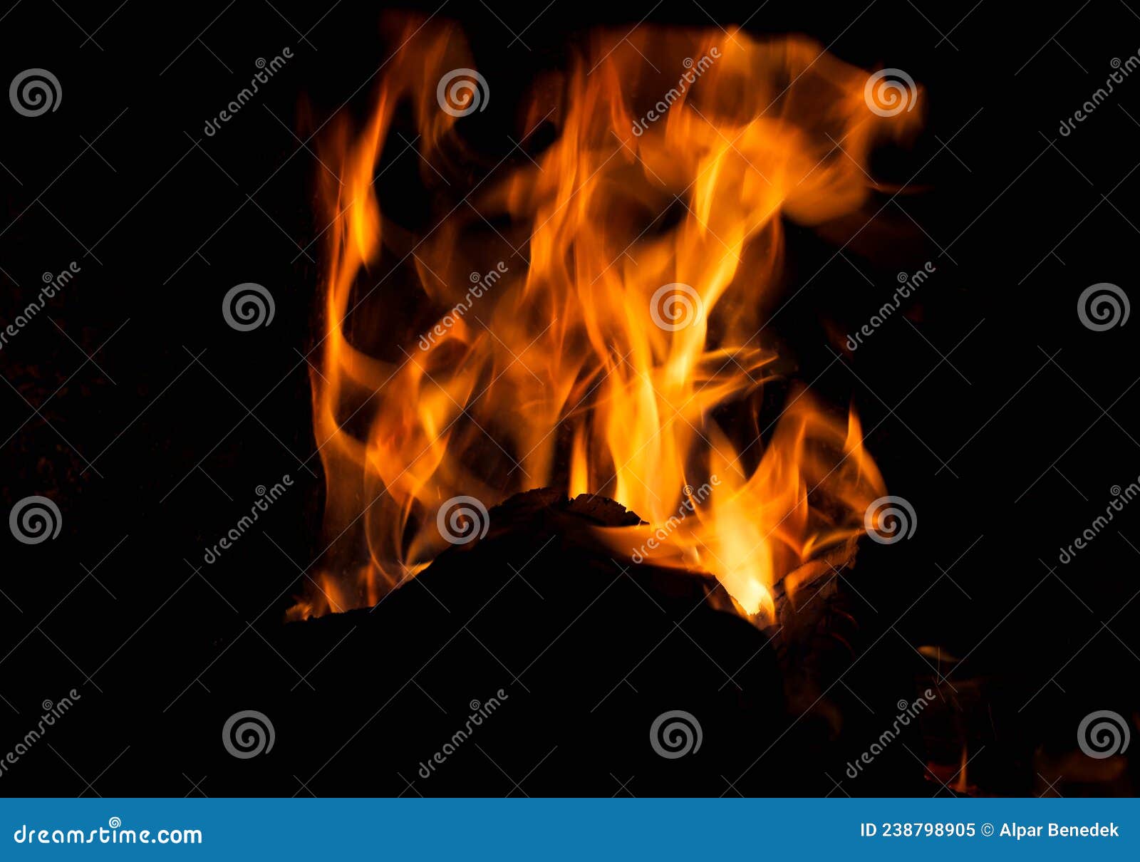 Burning Beech Firewood on a Cold Winter Day Stock Image Image of