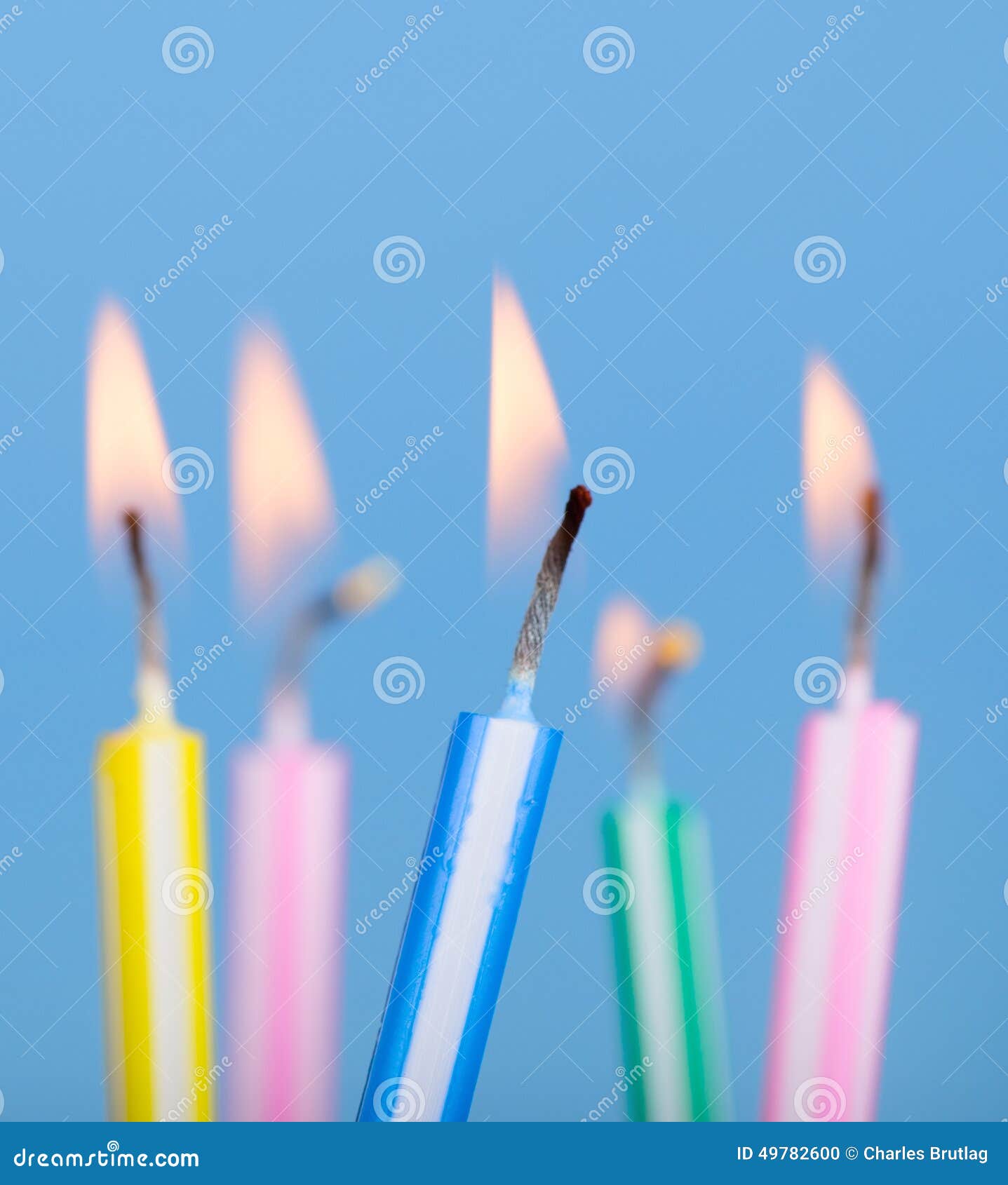 Burning Birthday Candles stock photo. Image of candle 49782600