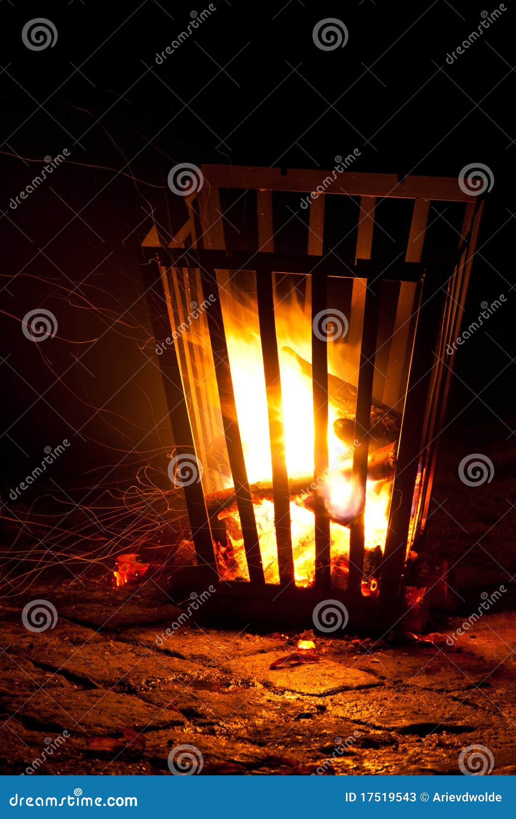 Burning brazier stock image. Image of fireplace, burning 17519543