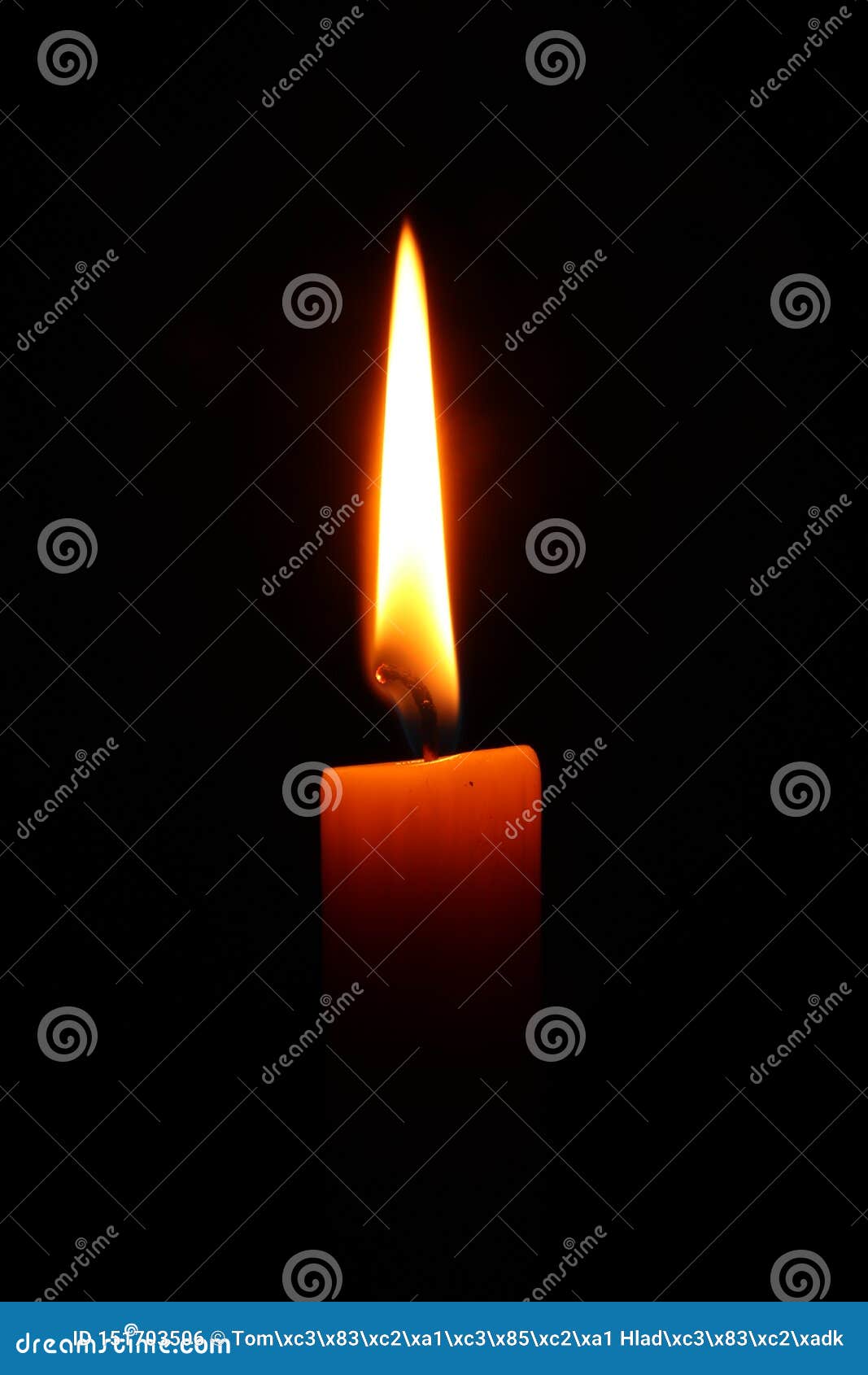 Burning candle stock photo. Image of black, burning 151703506