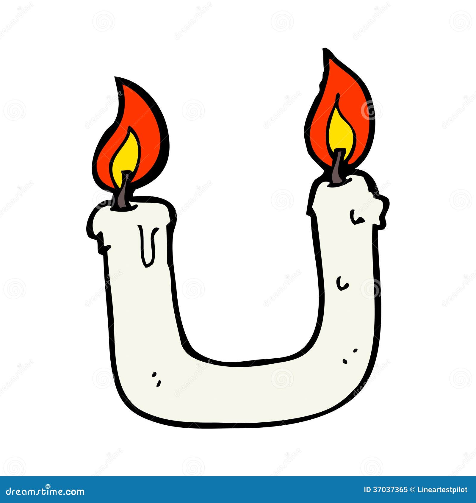 Burning the Candle at Both Ends Cartoon Stock Vector Illustration of