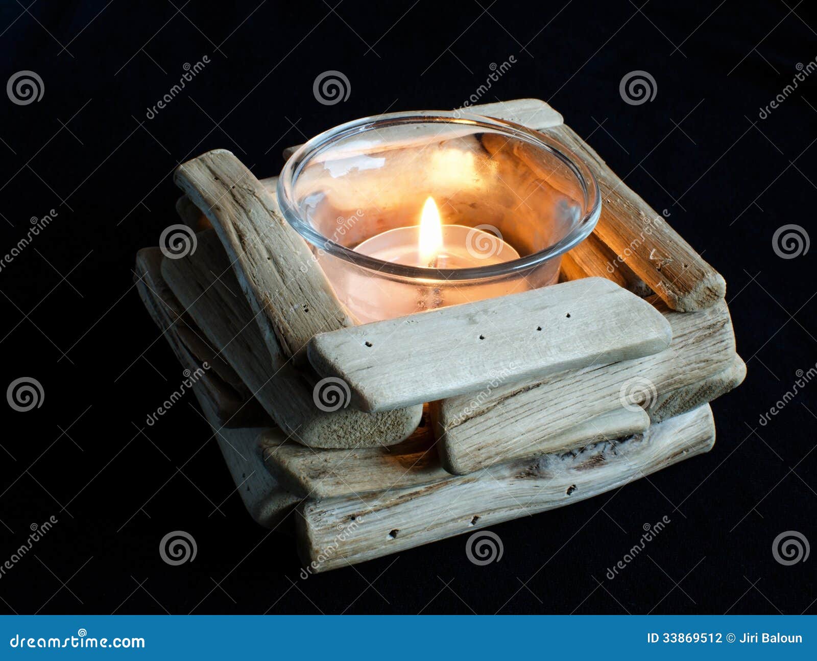 Burning candle stock photo. Image of wick, wood, candelabrum 33869512