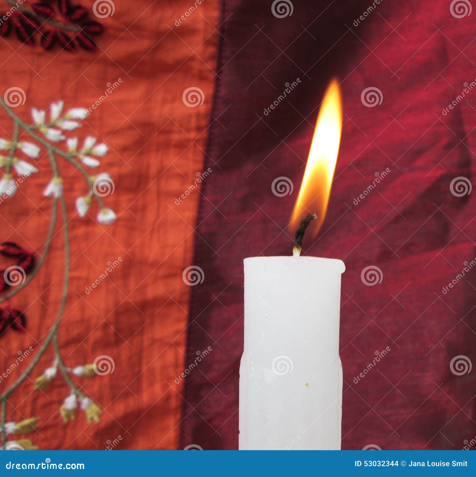 Burning Candle. stock photo. Image of scented, fire, burn 53032344