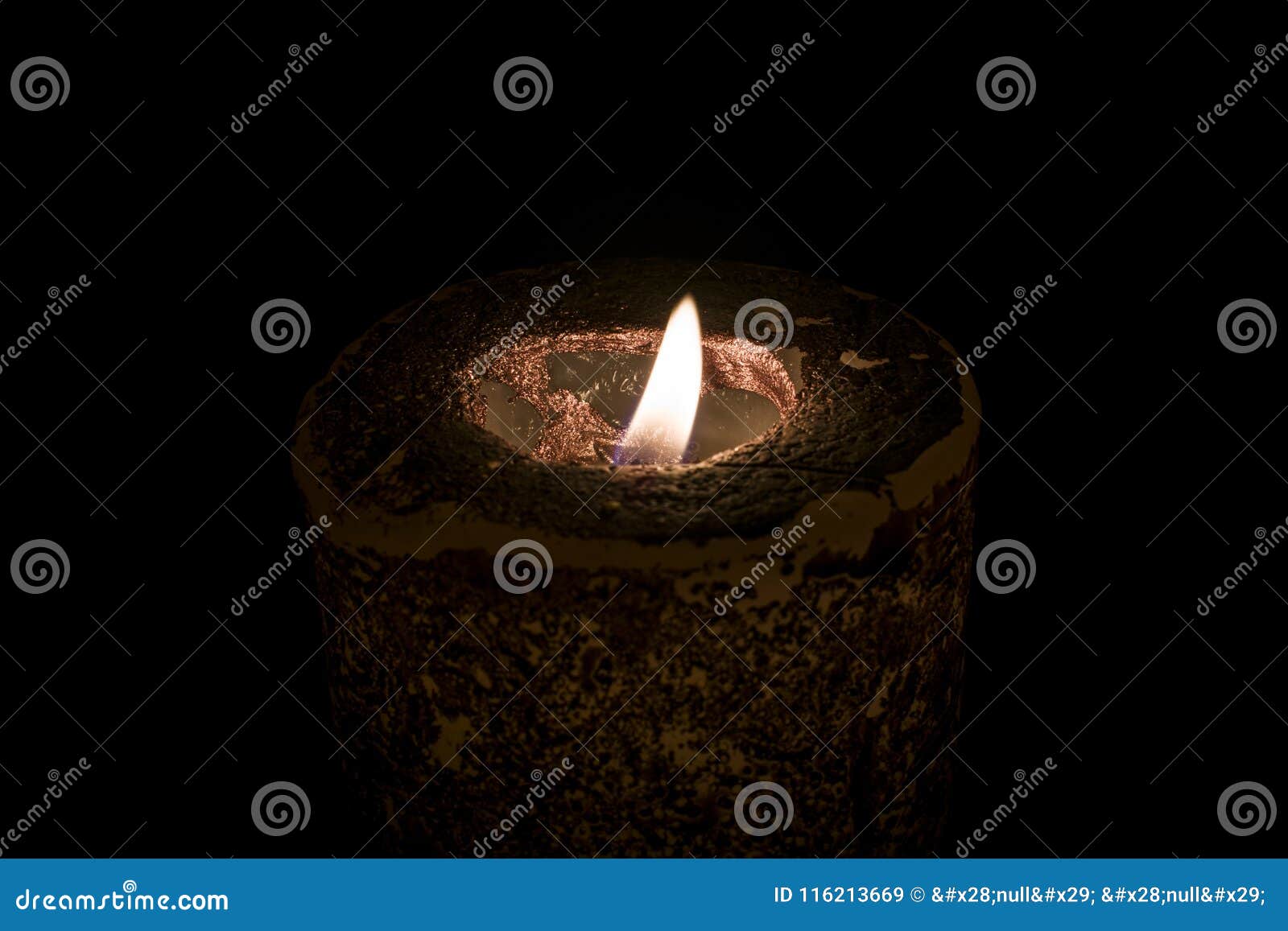 A Burning Candle in the Dark Stock Image Image of heat, flame 116213669