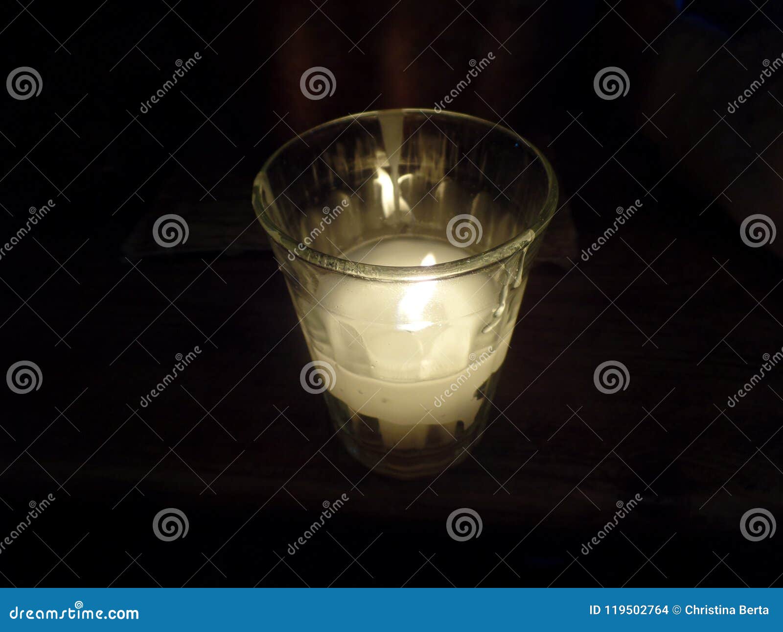 Burning Candle in a Glass Jar Stock Photo Image of candle, romantic 119502764