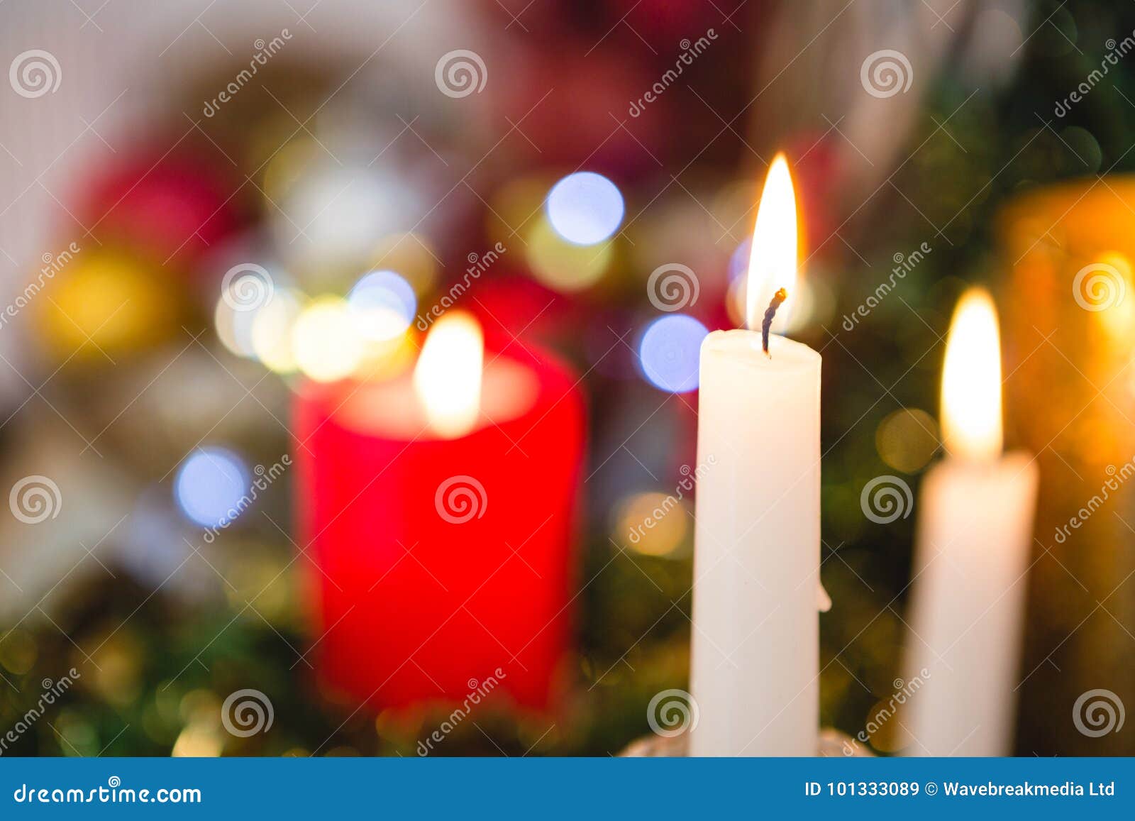 Burning candle at home stock image. Image of december 101333089