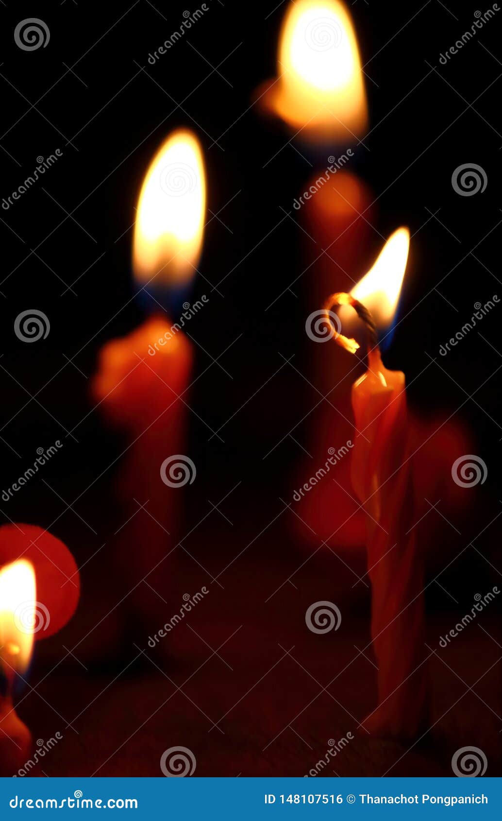 Candles with Candle Light in the Dark Stock Photo Image of spiritual