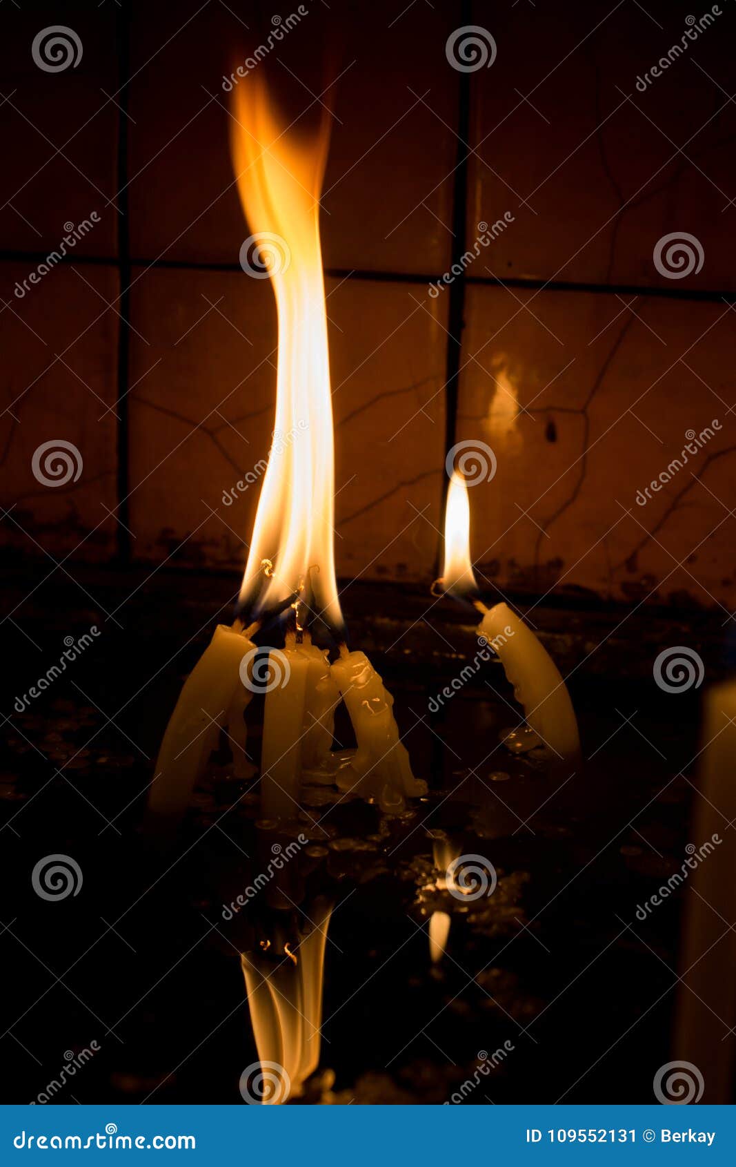 Burning Candles Give Light in the Dark Stock Image Image of colorful