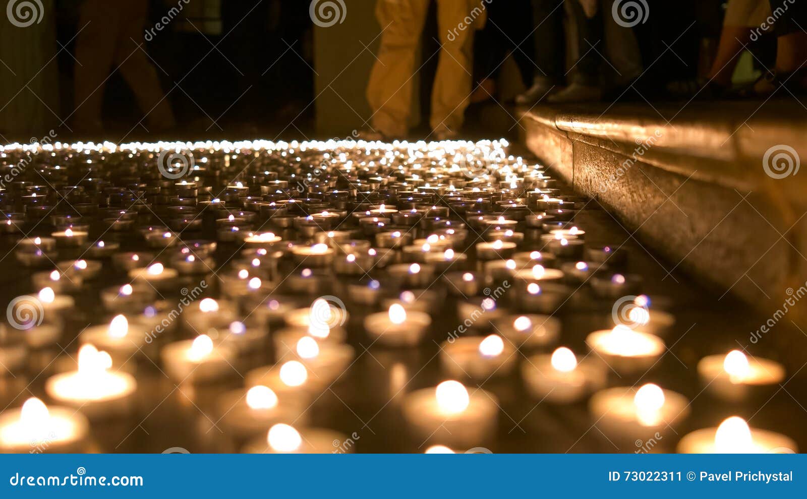 Burning Candles on the Churches Ground Stock Image Image of candles
