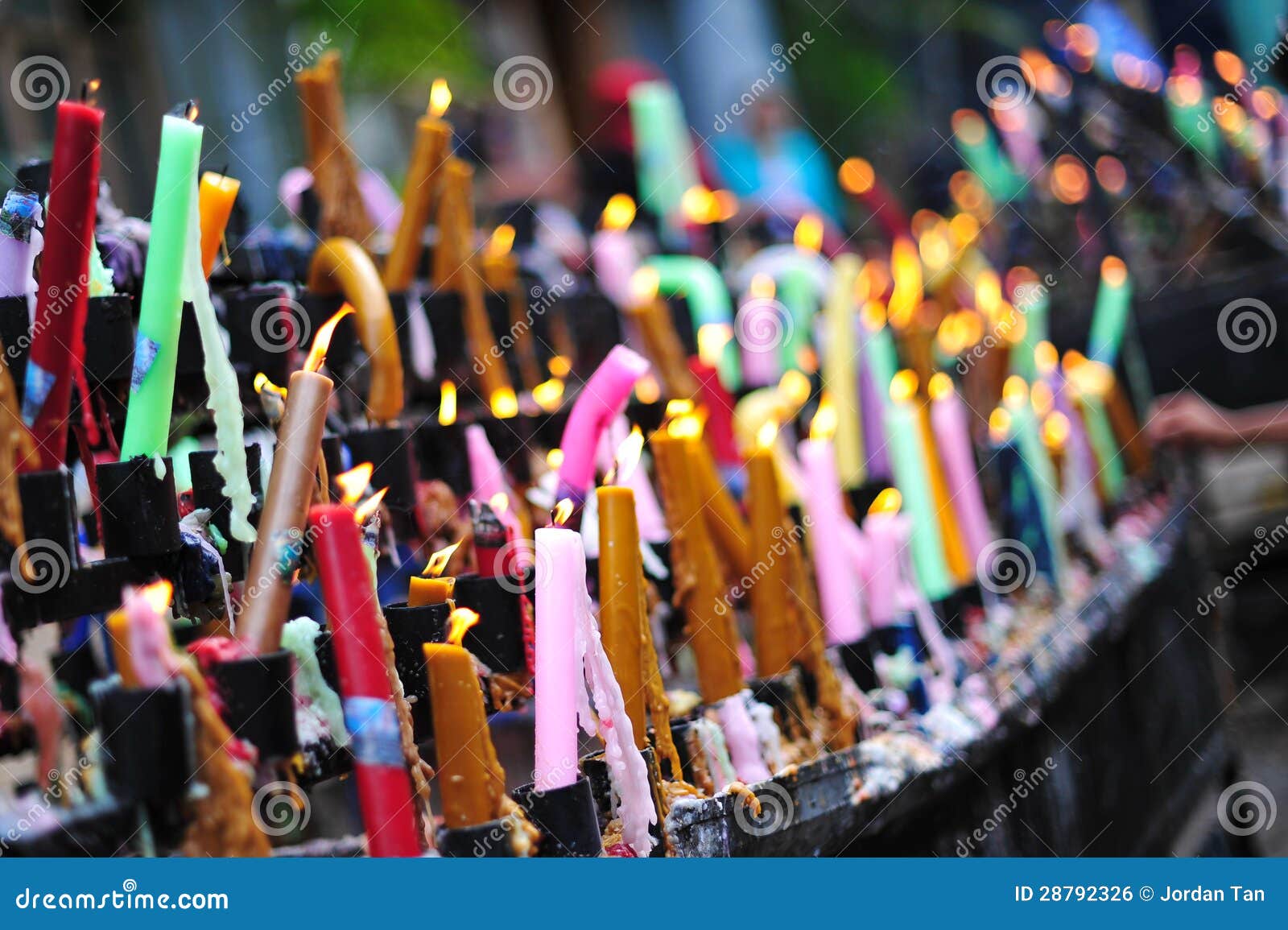 Burning Candles for Prayers Stock Photo Image of temple, offering