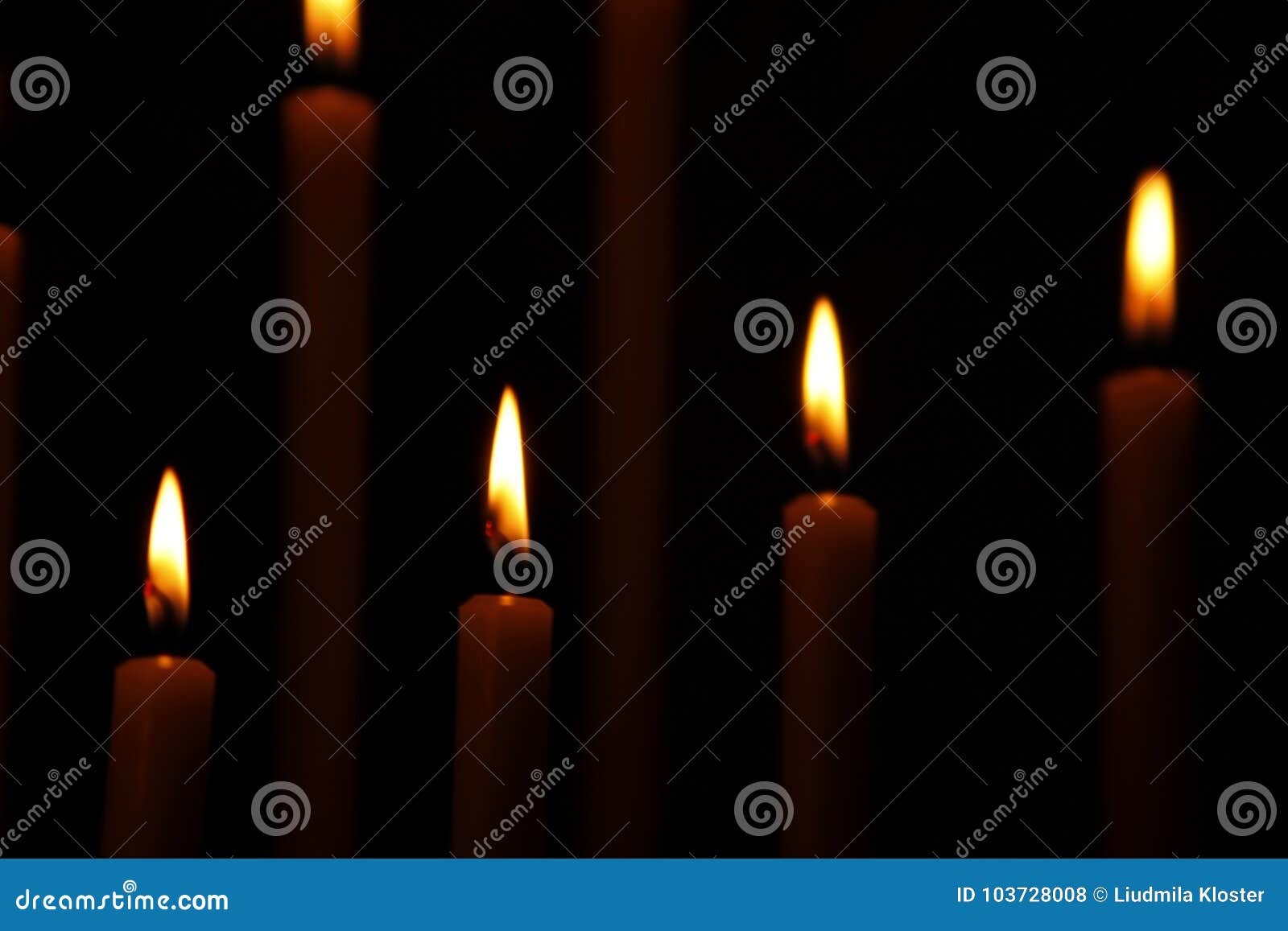 Burning Candles in the Temple Stock Photo Image of black, flame