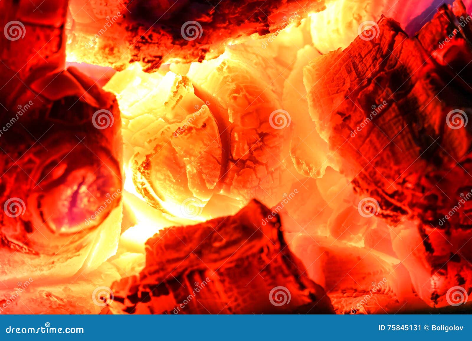 Burning of Carbon As Charcoal Stock Image Image of light, fireplace