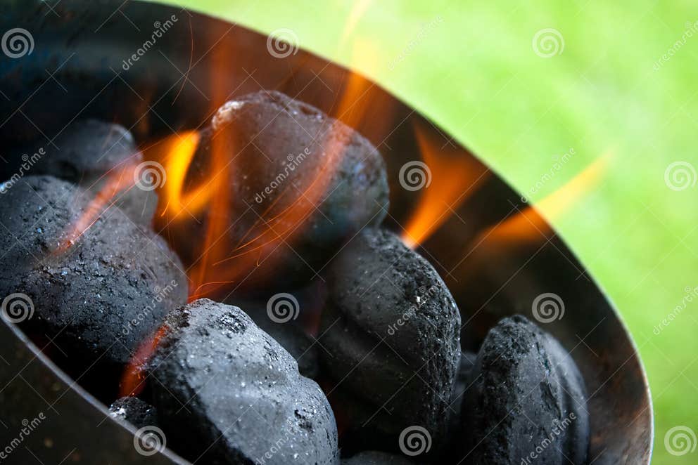 Burning Charcoal stock photo. Image of charcoal, heat 14482770