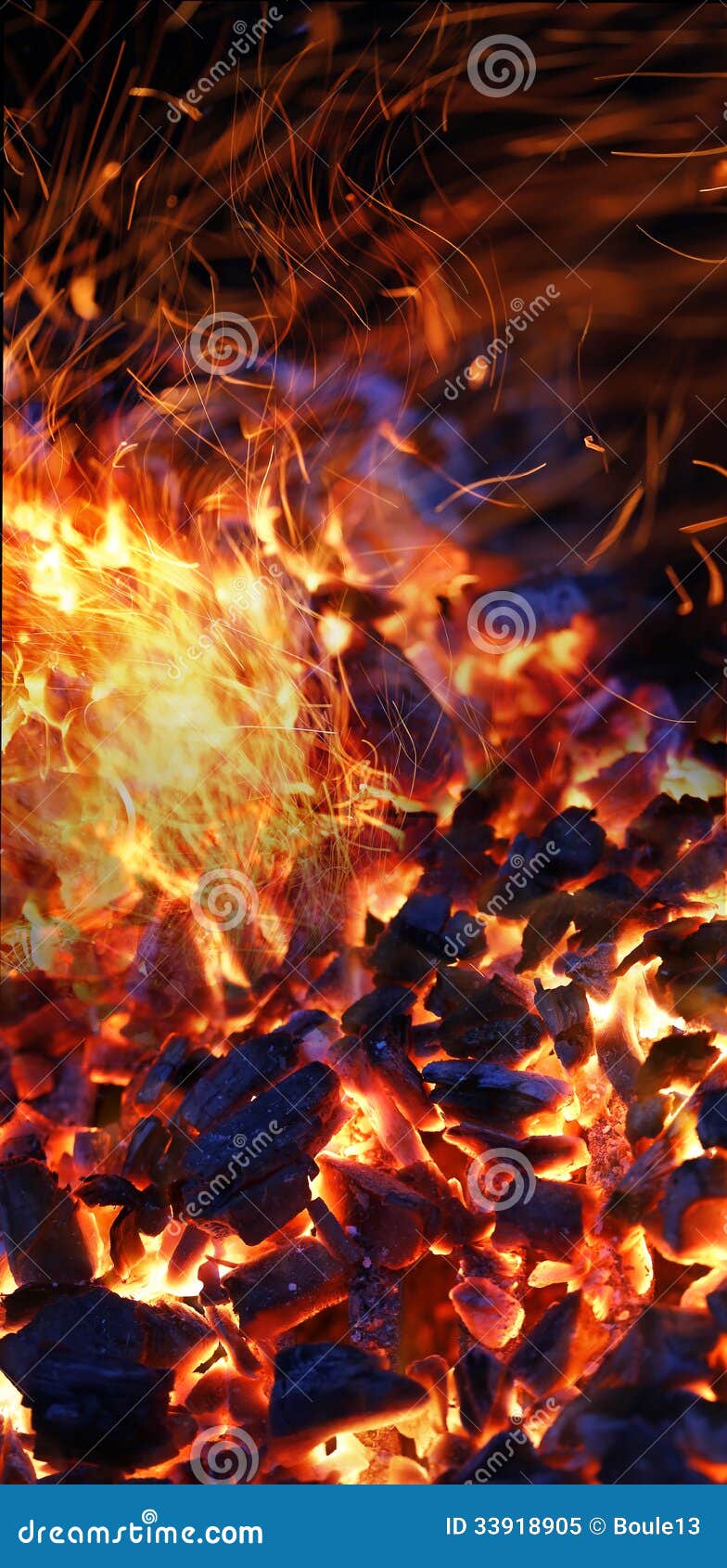 Burning charcoal stock image. Image of danger, barbecue 33918905