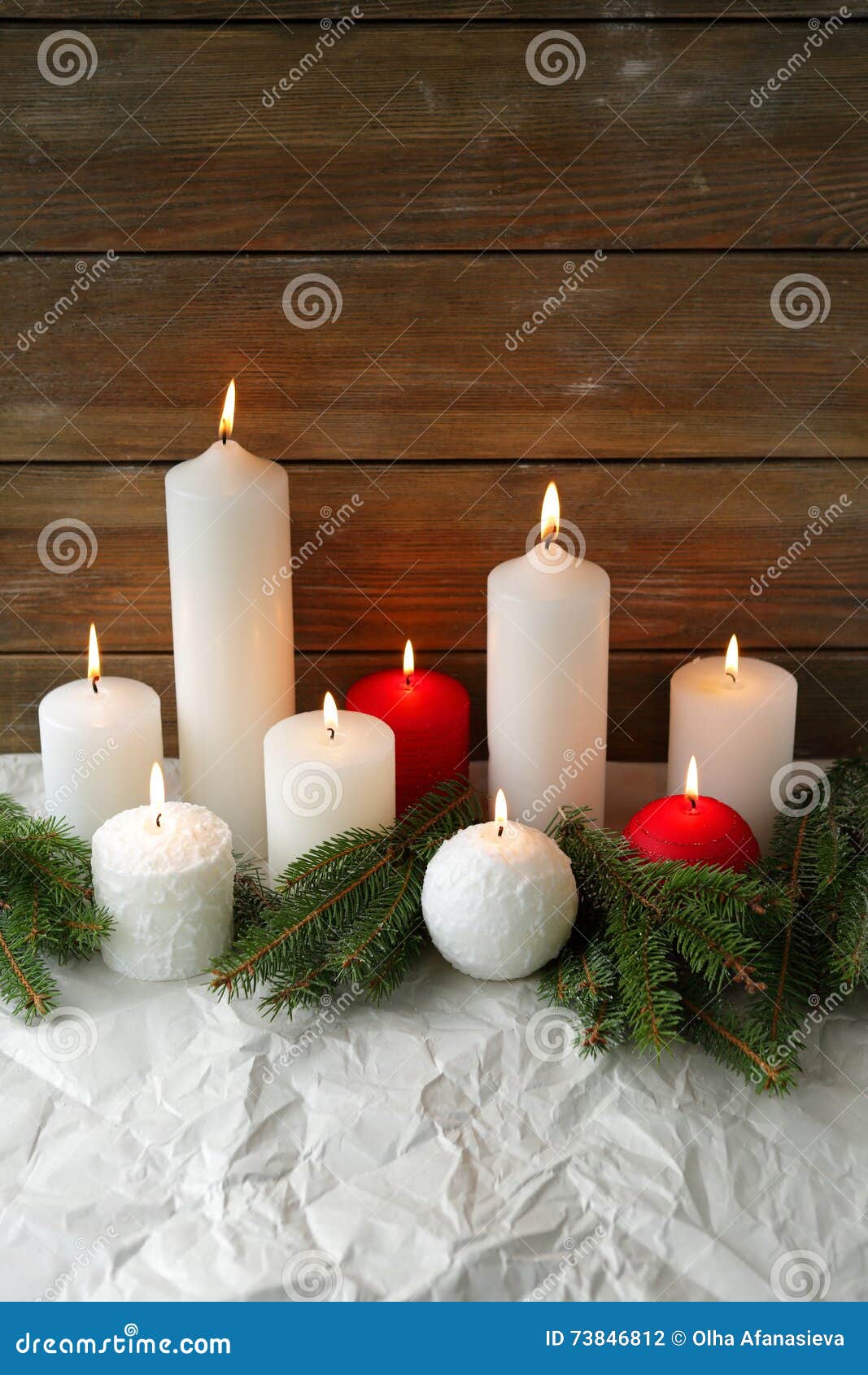 Burning christmas candles stock photo. Image of advent 73846812