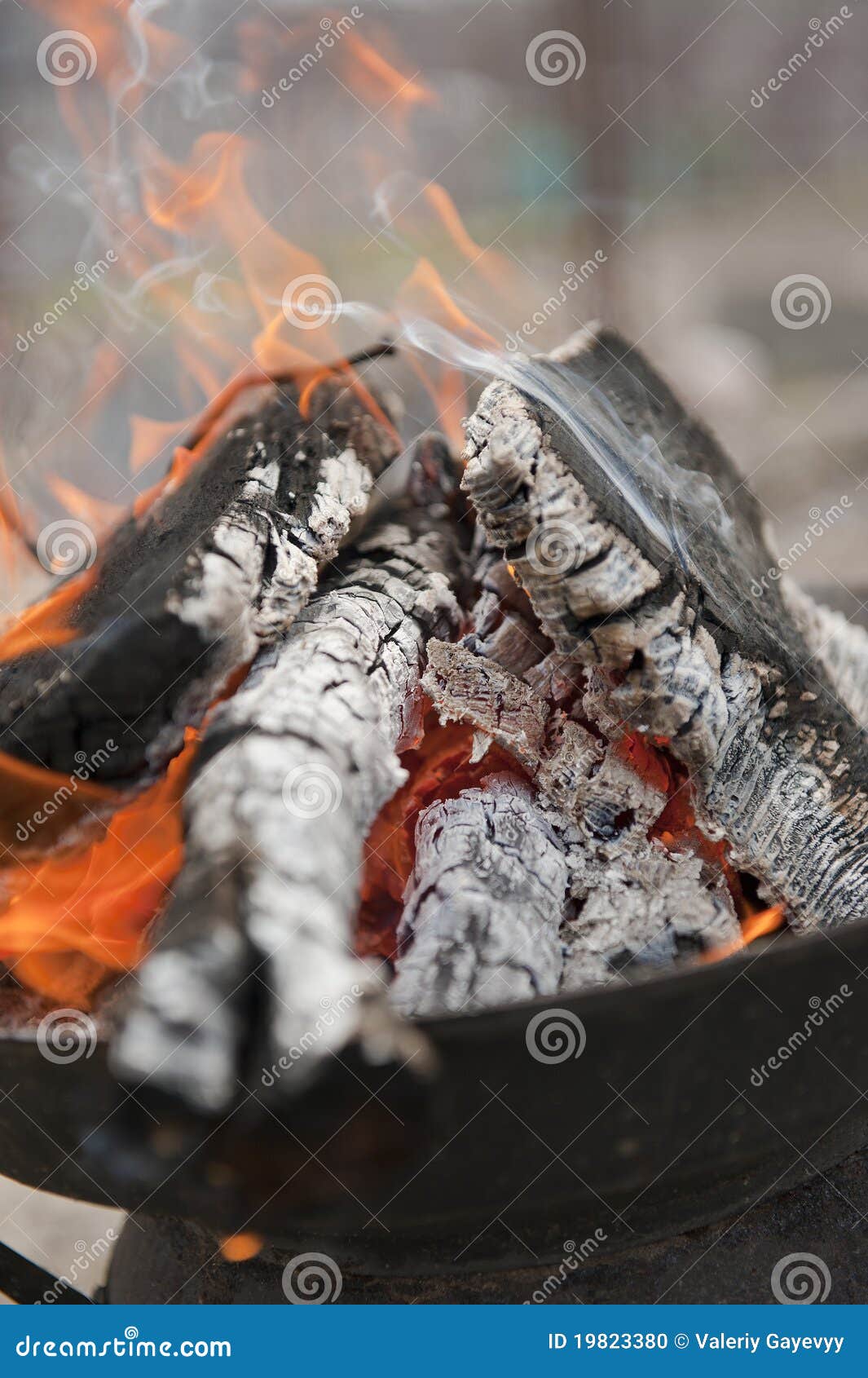 Burning coal in brazier stock photo. Image of nature - 19823380