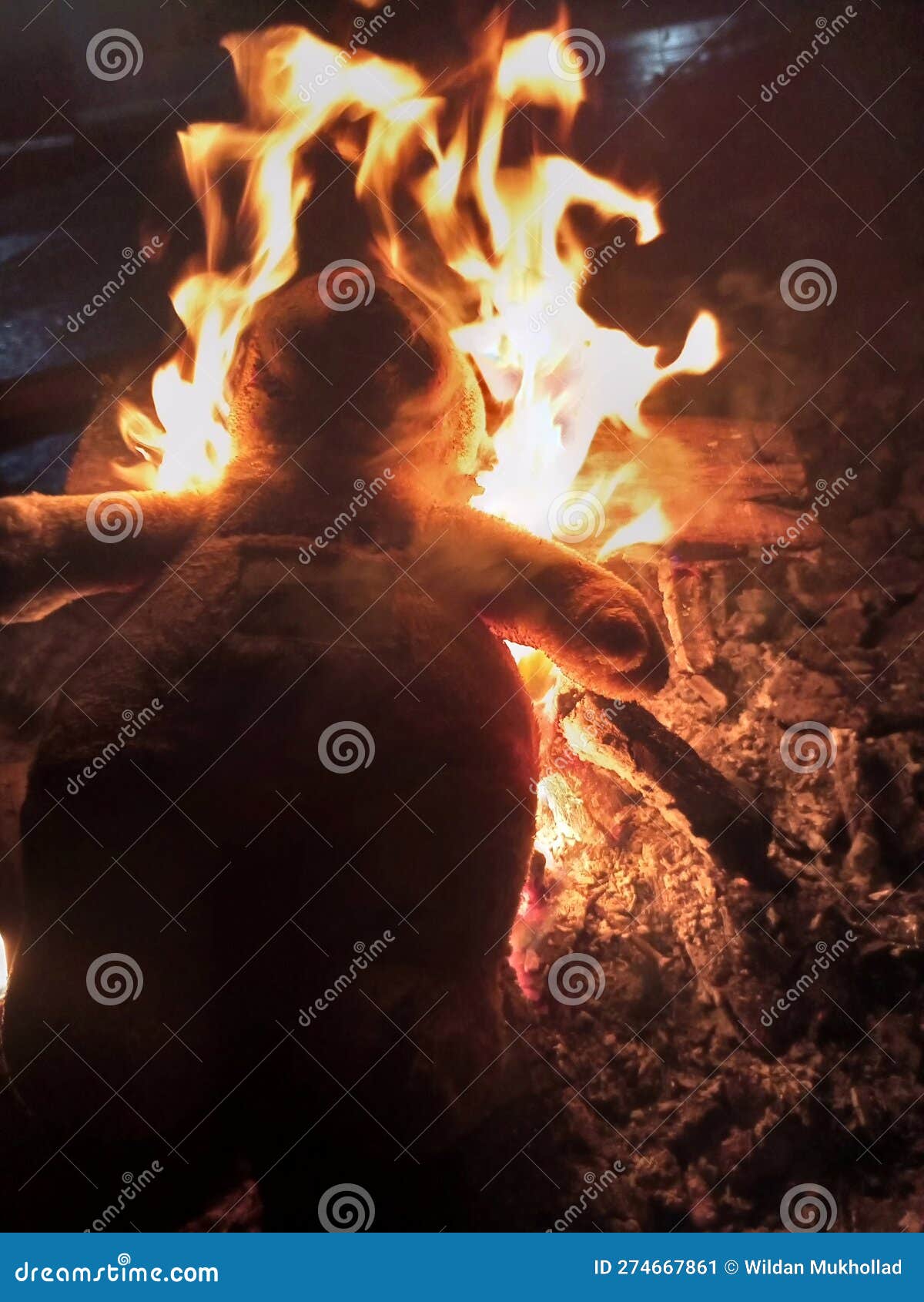 Burning Doll on Bonfires stock image. Image of bonfires 274667861
