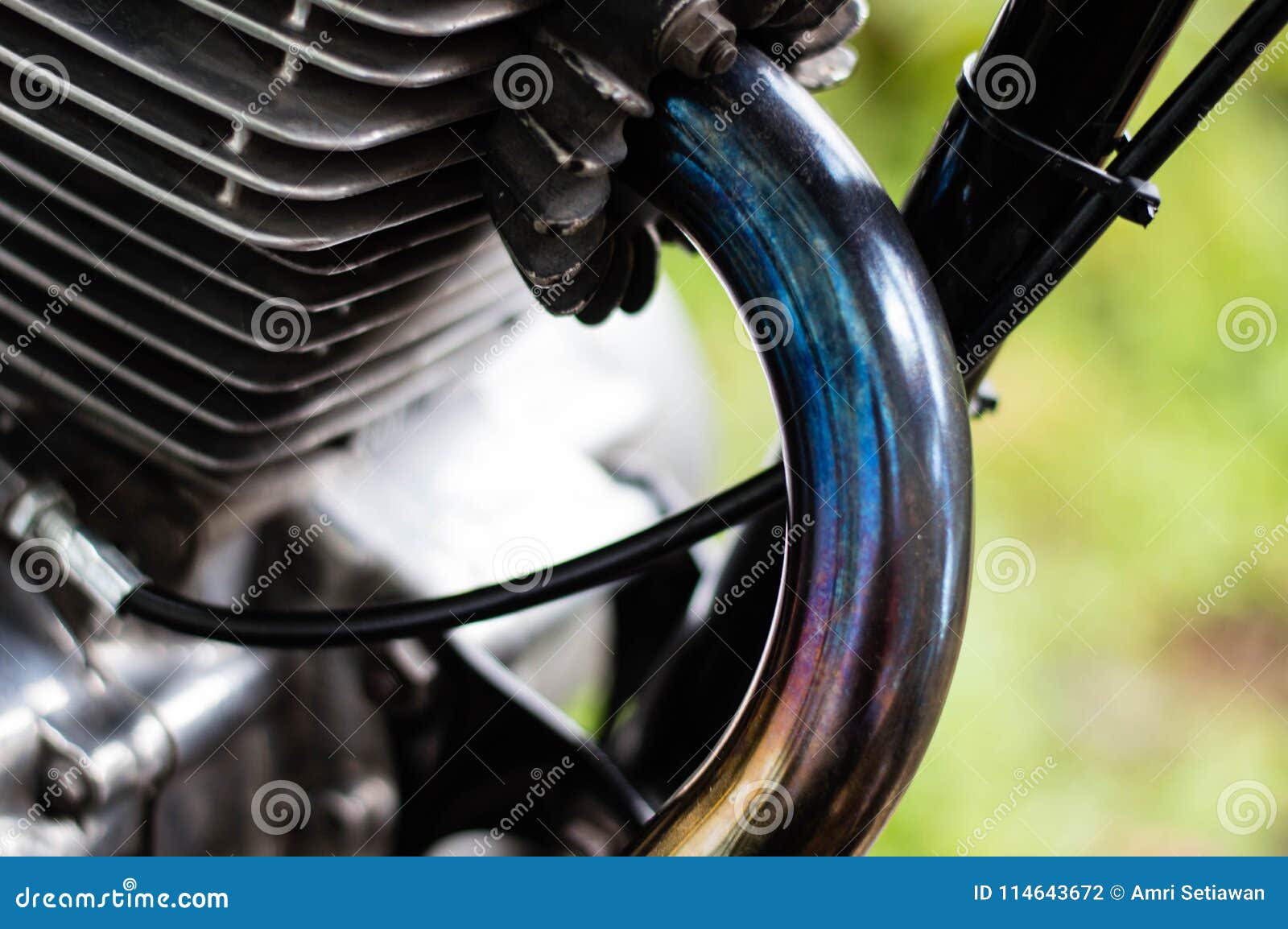 Burning exhaust stock photo. Image of colored, manifold 114643672