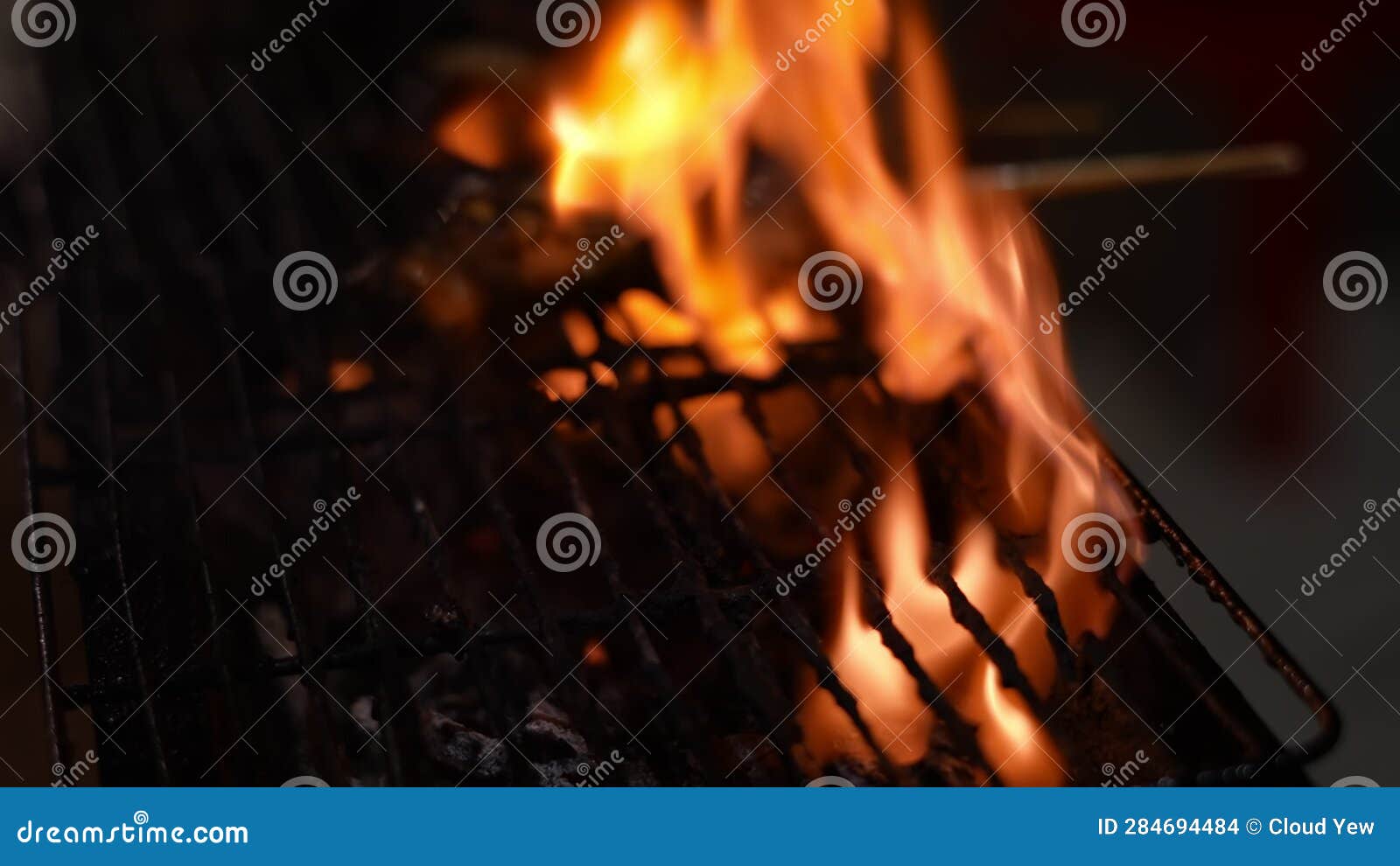 Burning Fire of Charcoal Preparation Stock Footage Video of black