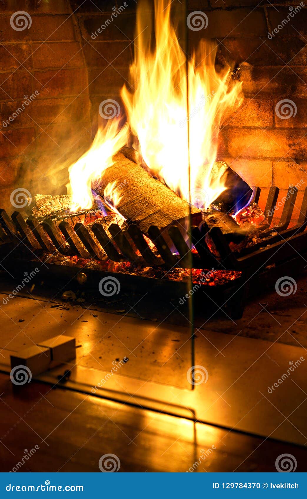 Burning Fireplace Fireplace As A Piece Of Furniture Christmas