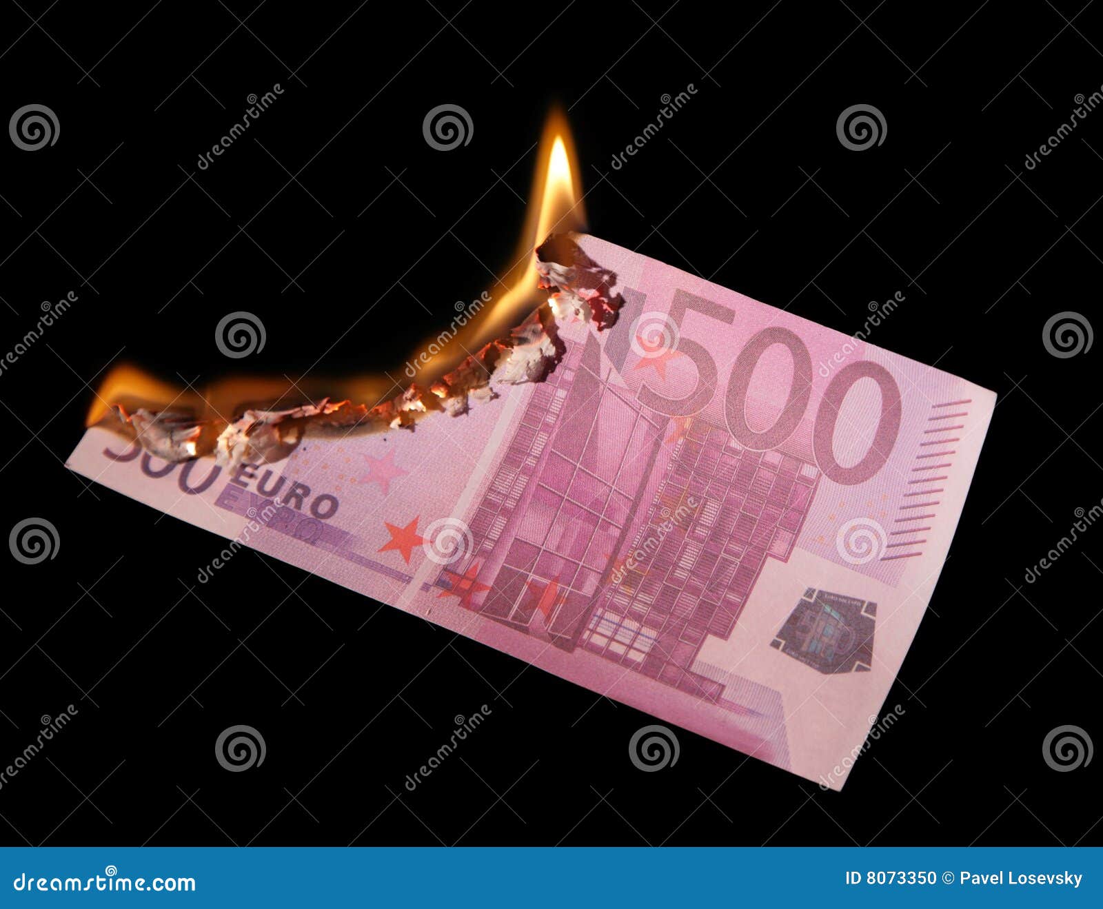 burning five hundred euros