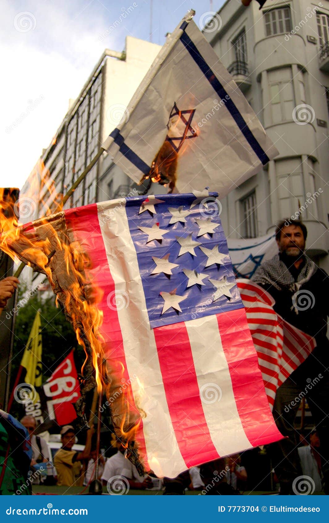 Burning flags editorial stock image. Image of diversity 7773704