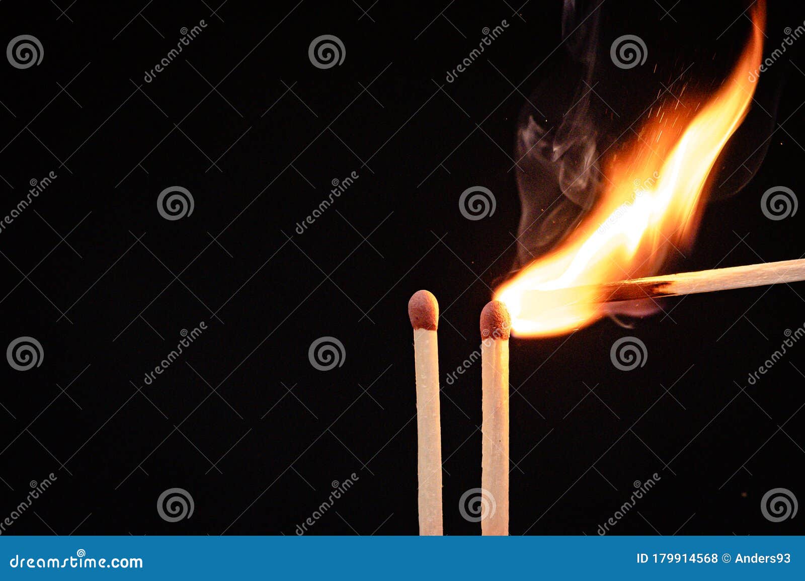 Burning Flame To a Matchstick Stock Photo Image of bonfire, concept