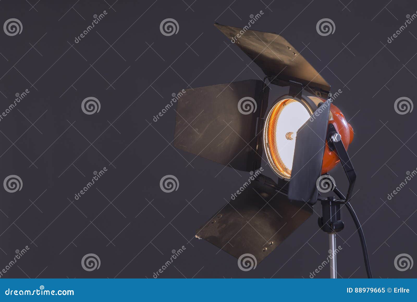 Burning flood light stock image. Image of industrial 88979665