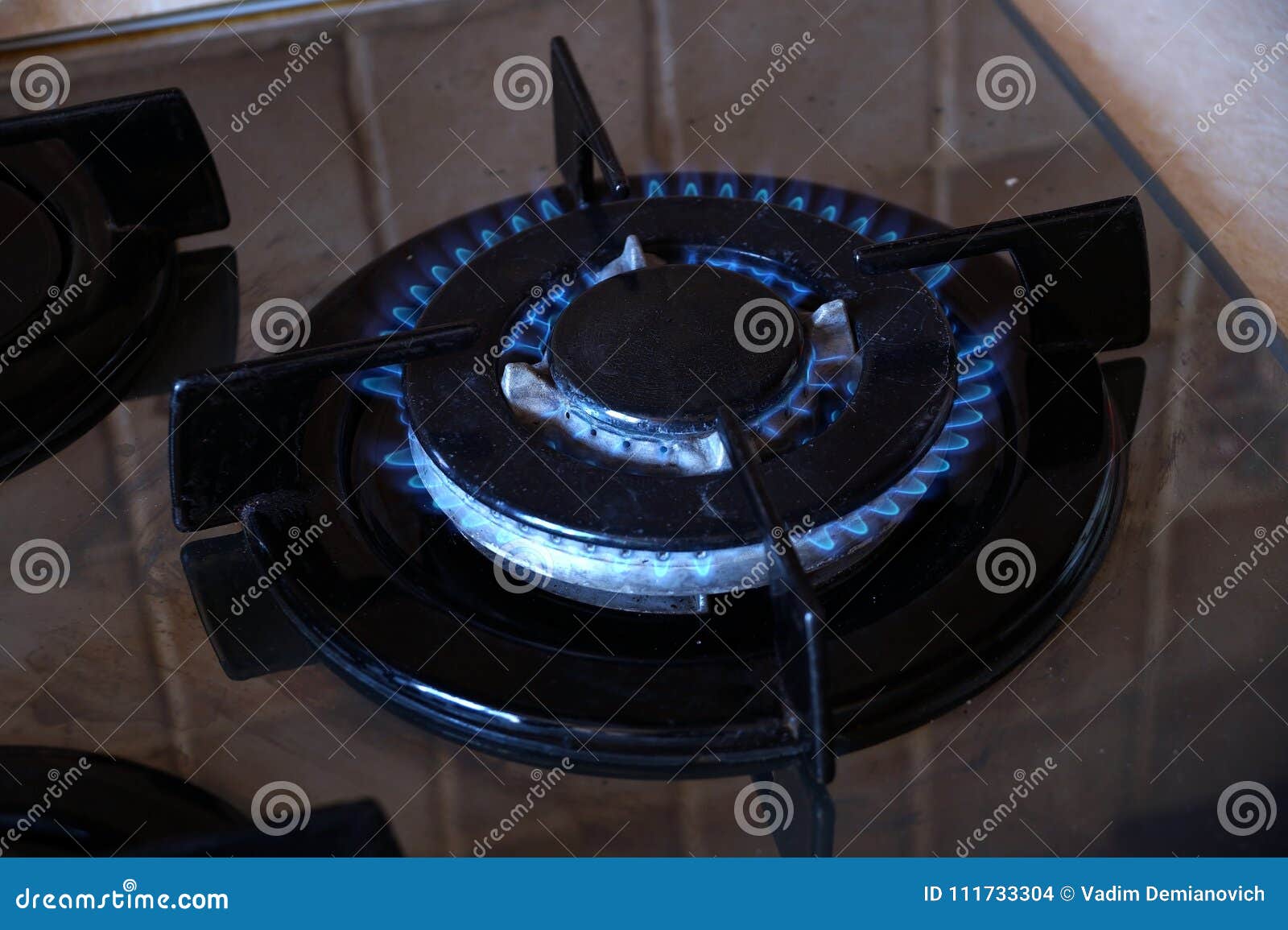Big gas ring on the stove stock photo. Image of gazprom 111733304