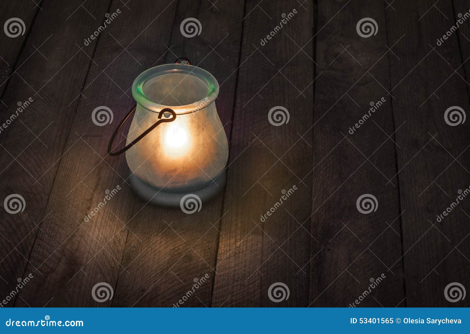 Burning Glass Lantern at Night Stock Image Image of decoration
