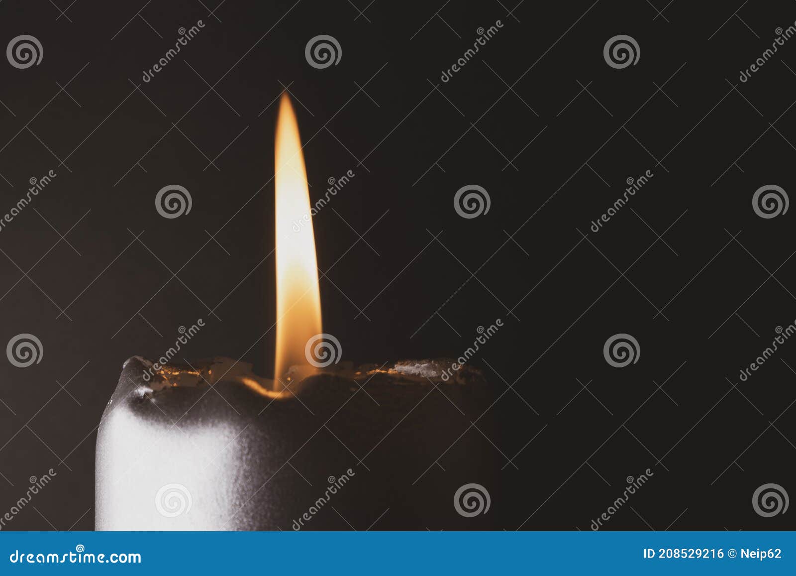 Burning Grave Candle with a Long Flame Stock Photo Image of bright