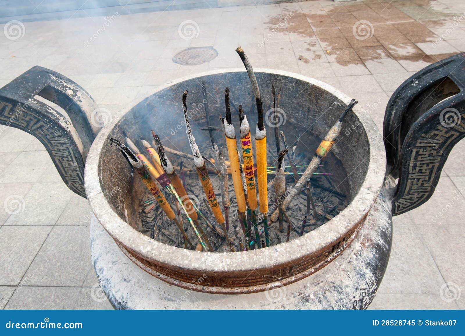 Burning incense sticks stock image. Image of decoration 28528745