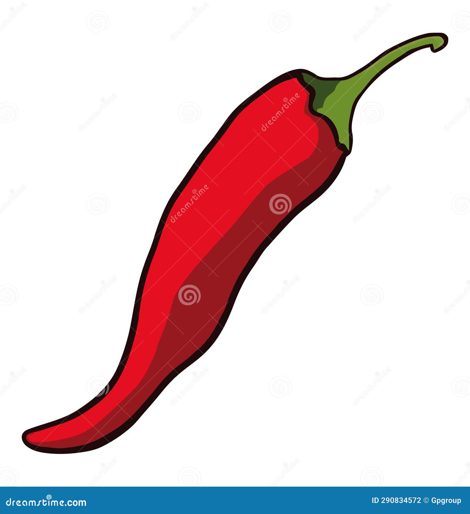 Burning jalapeno pepper stock illustration. Illustration of freshness 290834572