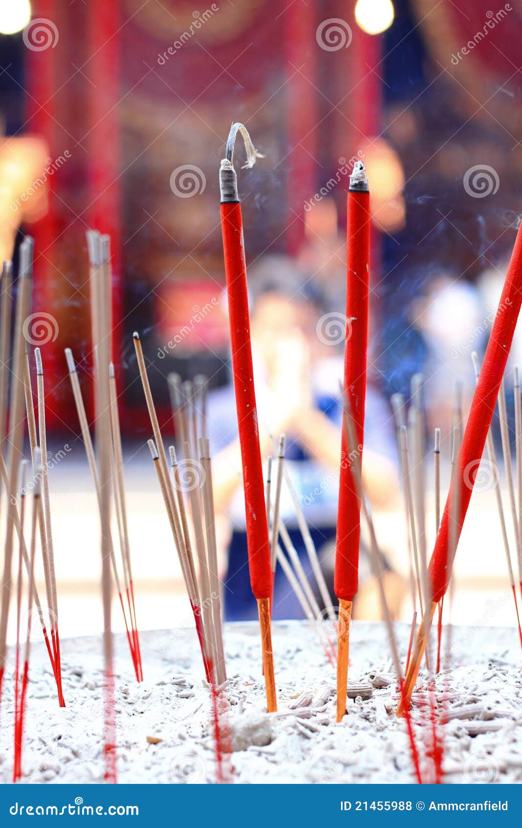 Burning joss sticks stock photo. Image of spiritual, incense 21455988