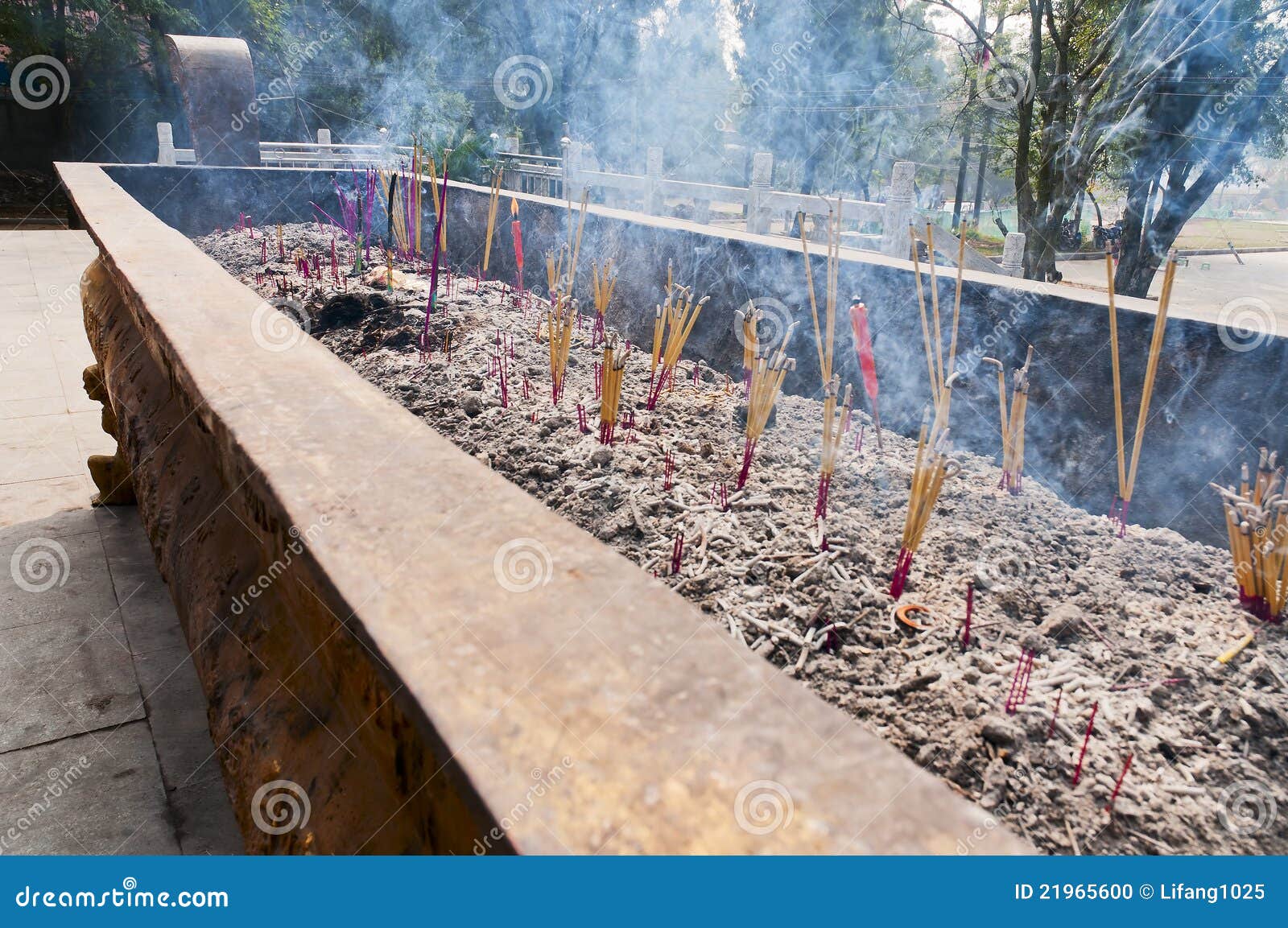 Burning joss sticks stock photo. Image of praying, color 21965600