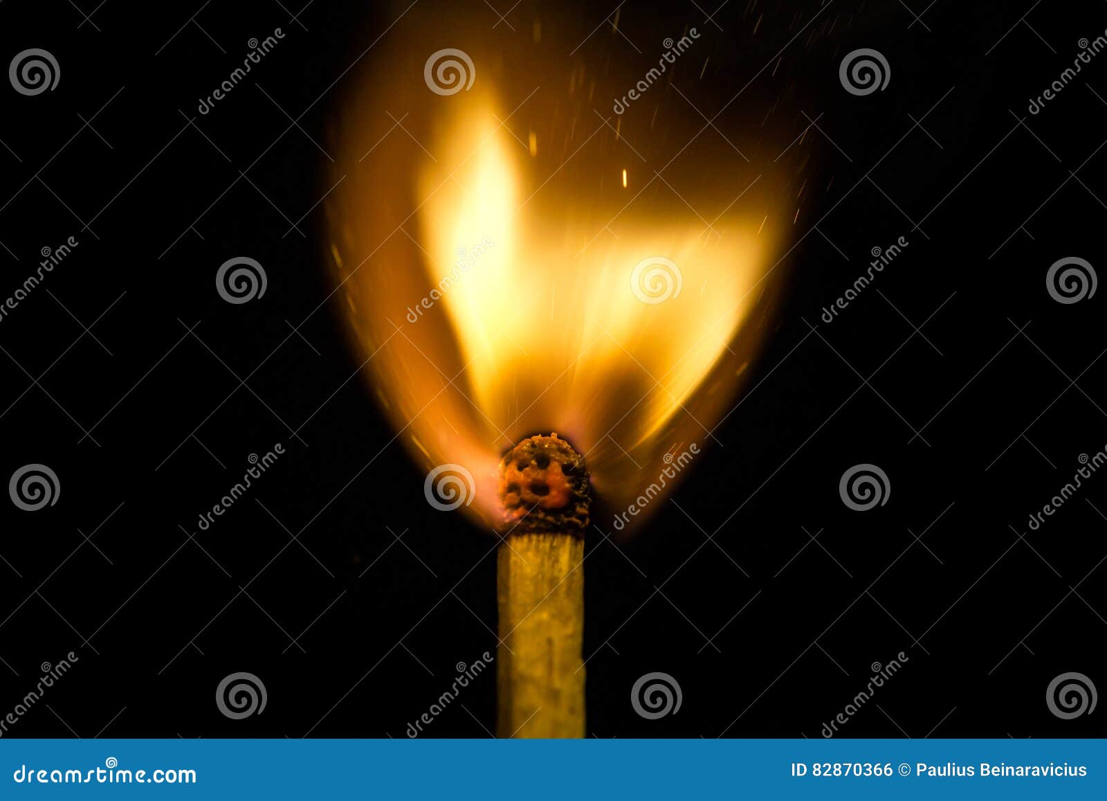 Burning match stock photo. Image of single, matchstick 82870366
