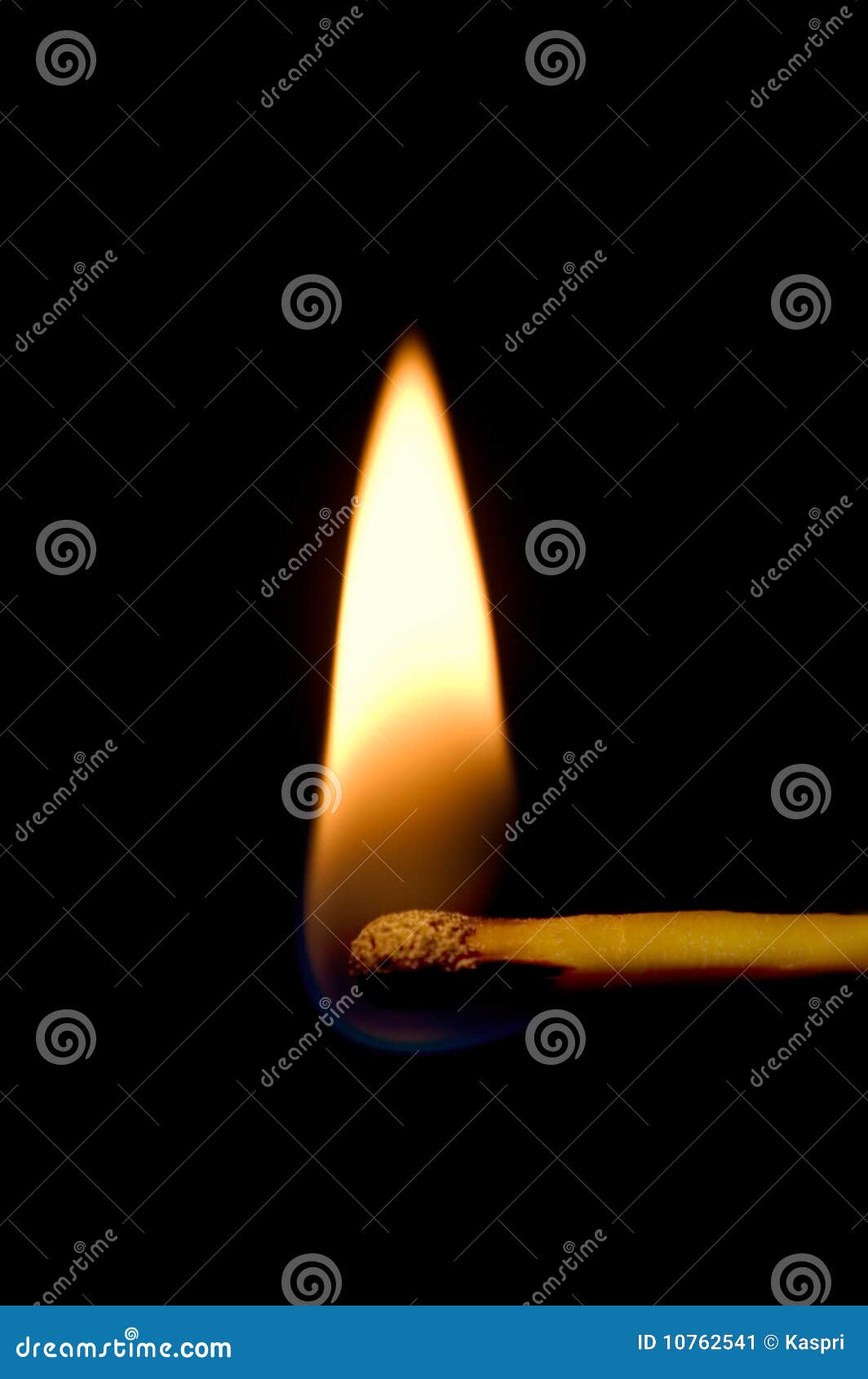 Burning Match Closeup Isolated on Black Stock Image Image of danger