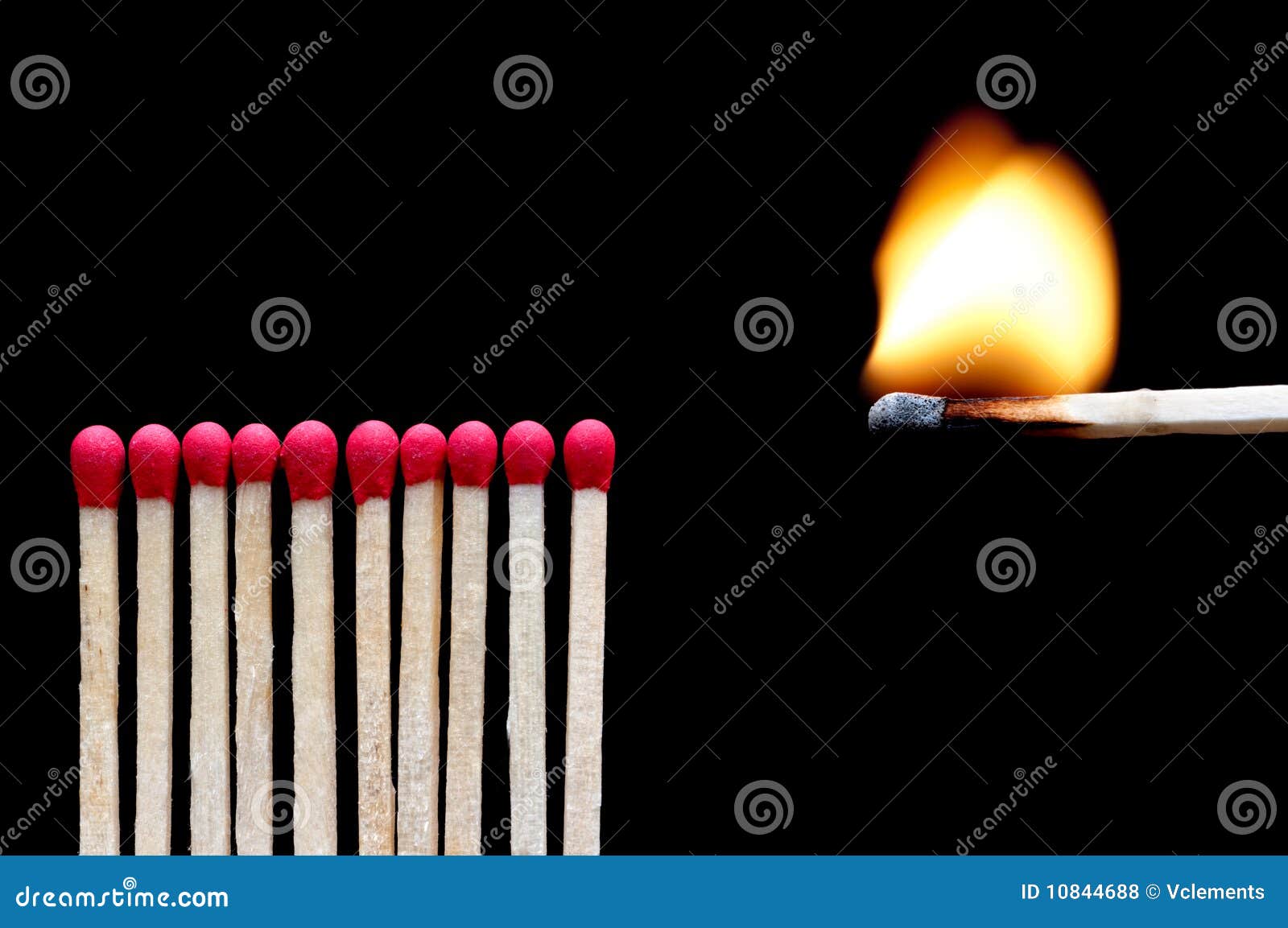 A Burning Match Near Other Matches Stock Photo Image of carbon, wood