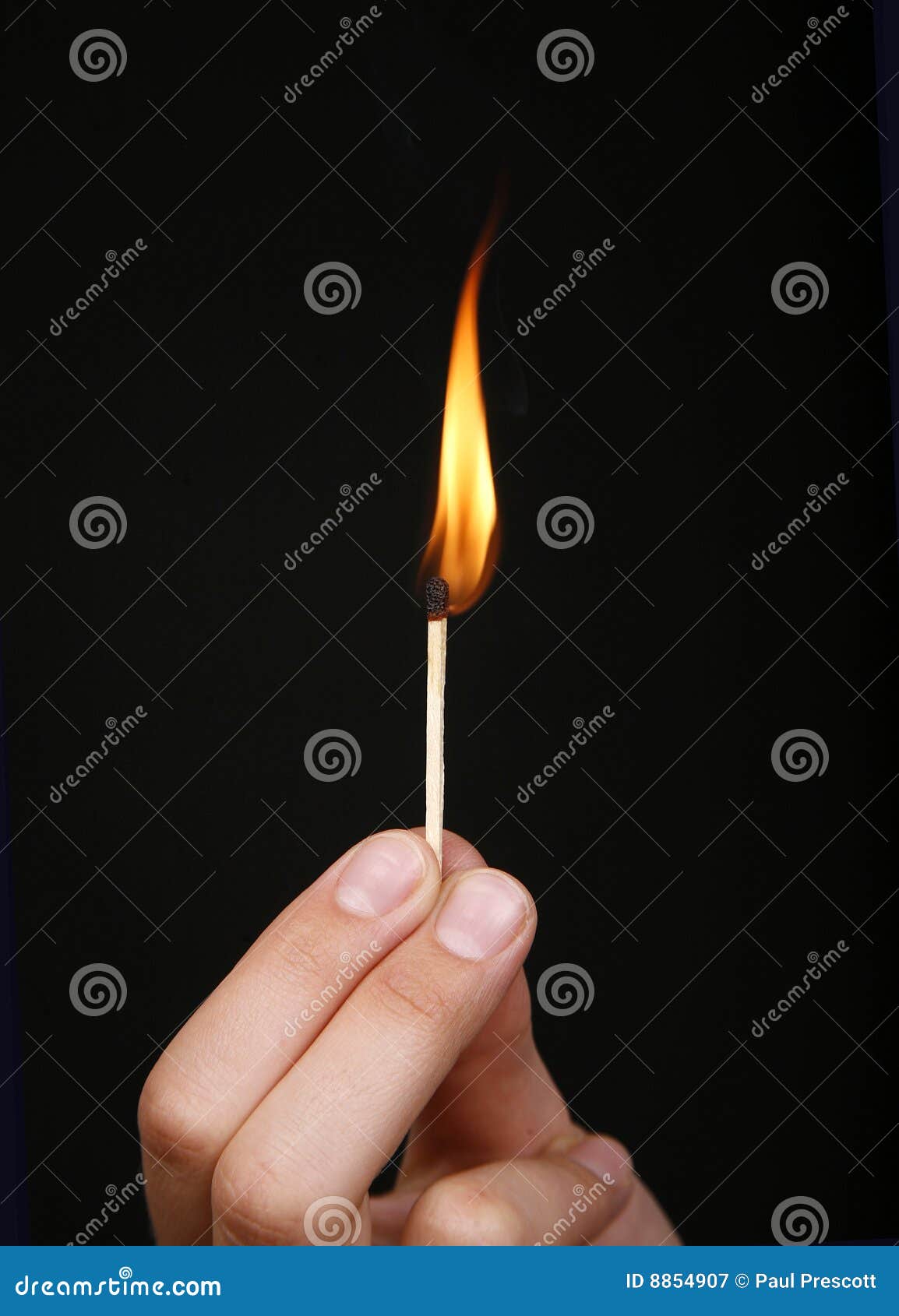 burning match stick