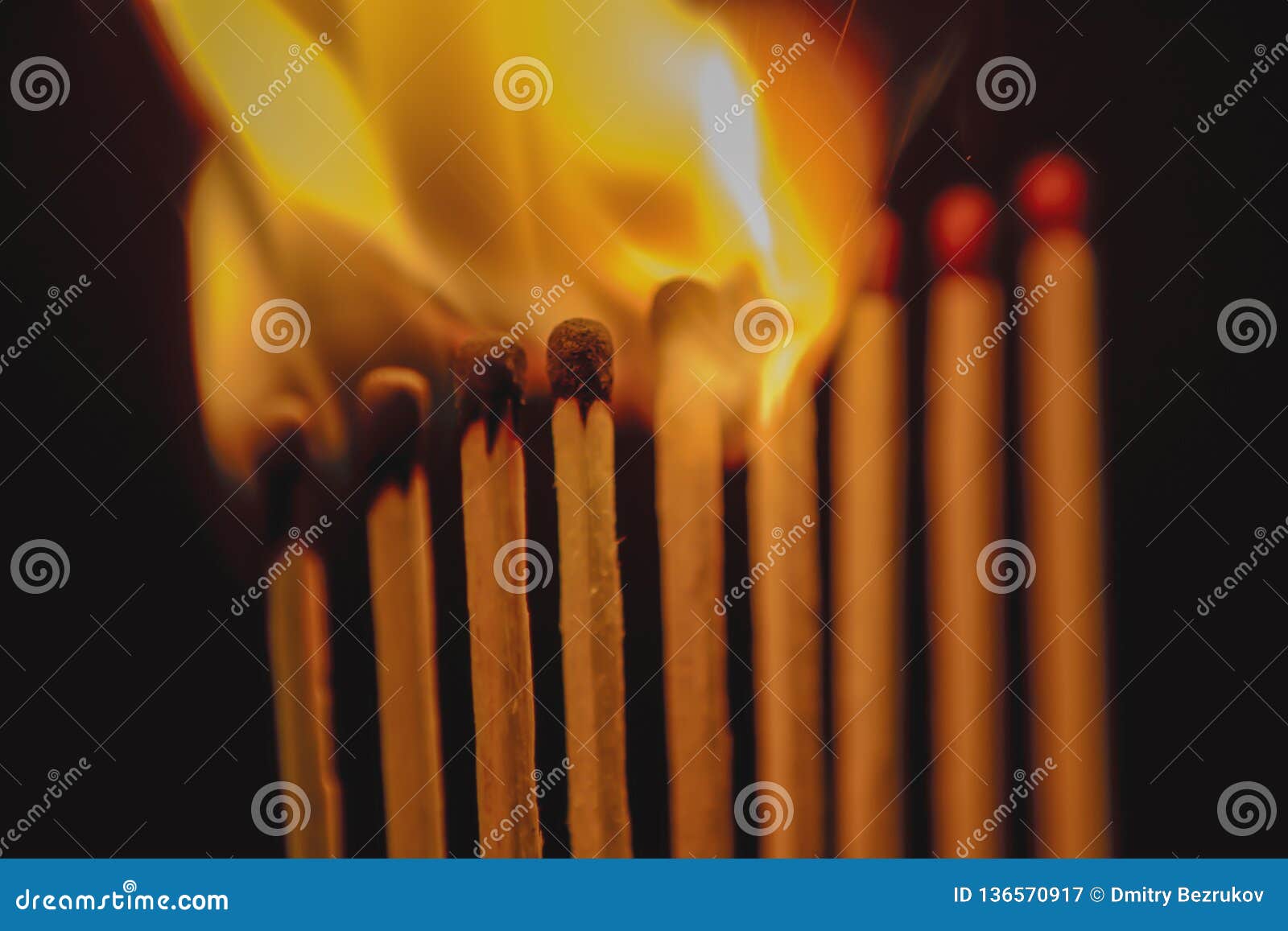 Burning Matches Against Dark Stock Image Image of arson, background 136570917