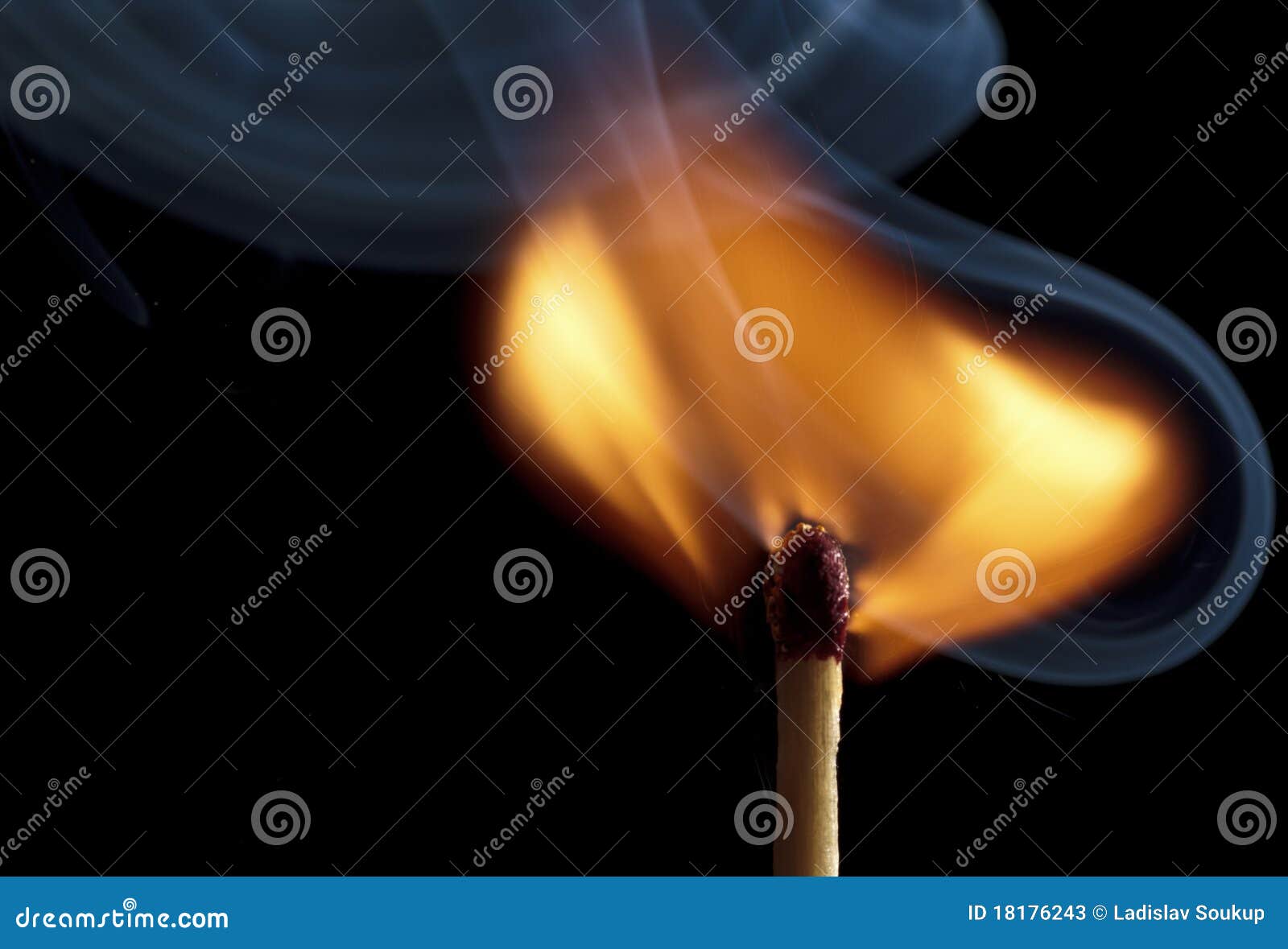 burning matchstick