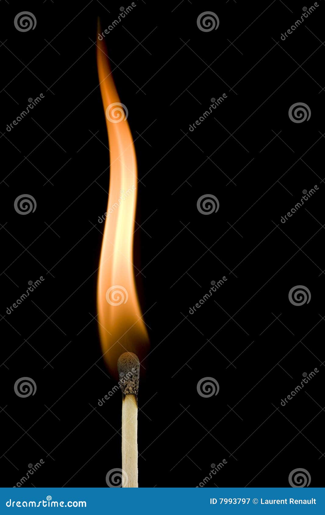 burning matchstick flame