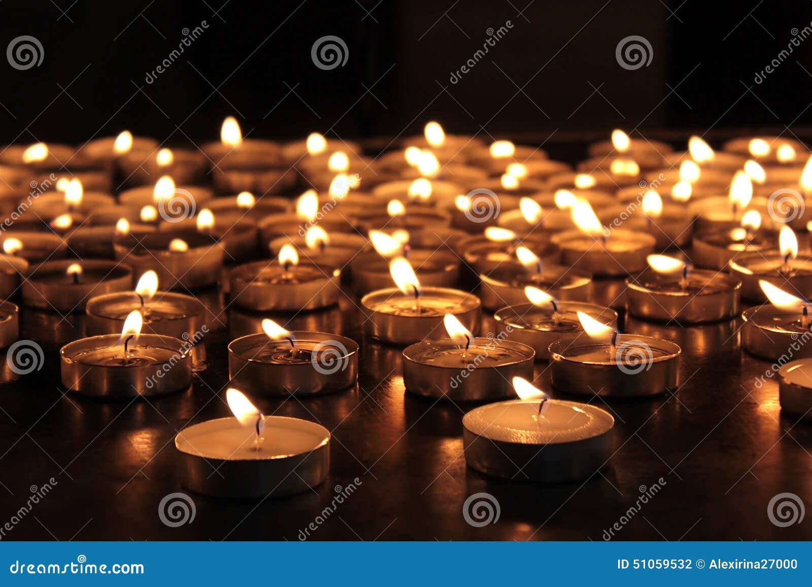 burning memorial candles