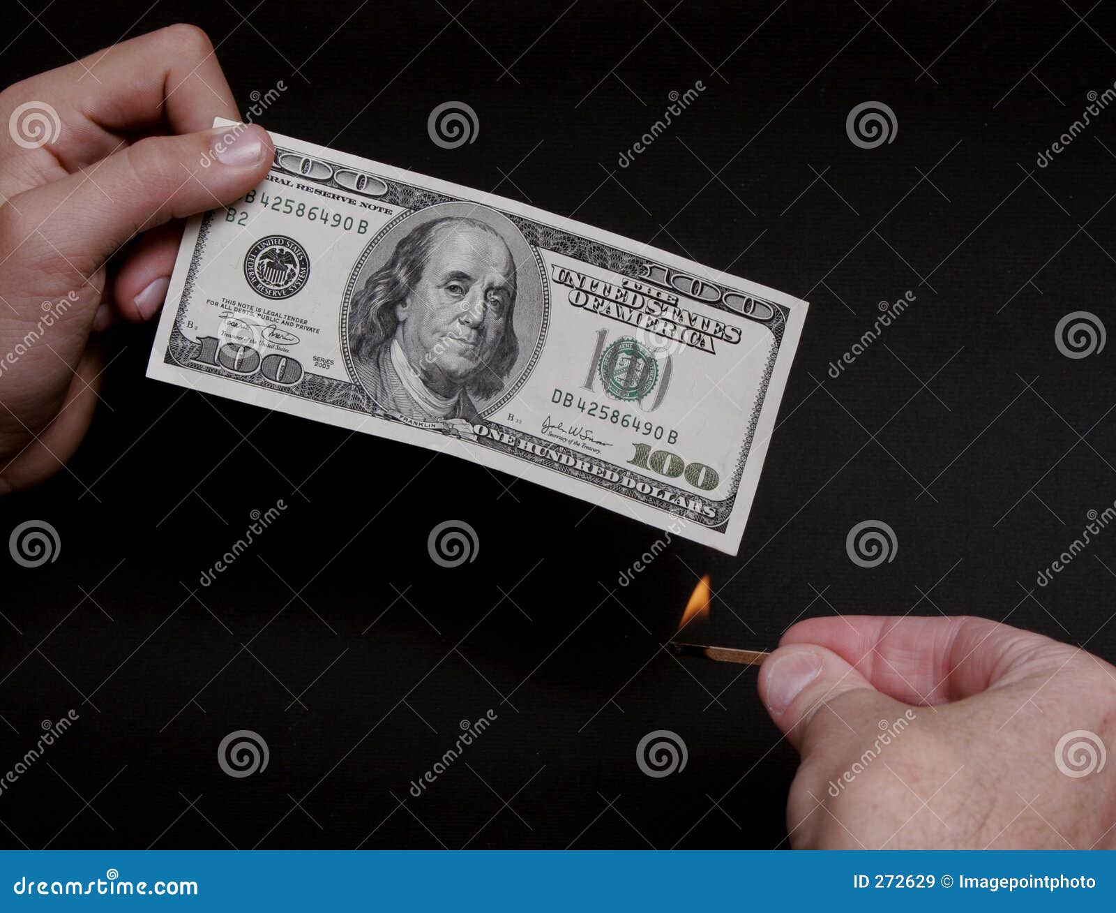 Burning money stock image. Image of poor, currency, burn 272629