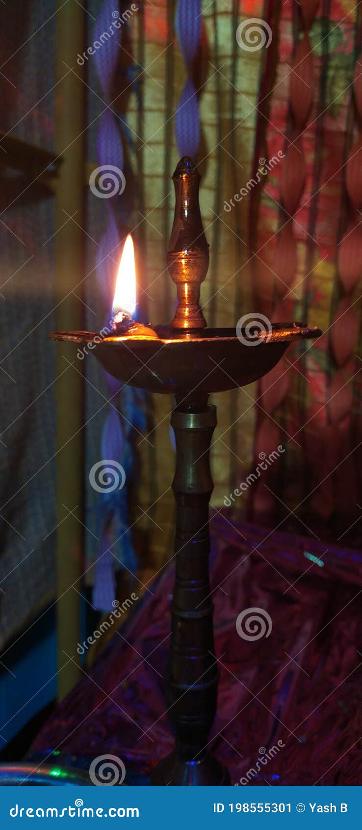 Burning Oil Lamp, Indian Tradition Oil Lamp Stock Image Image of