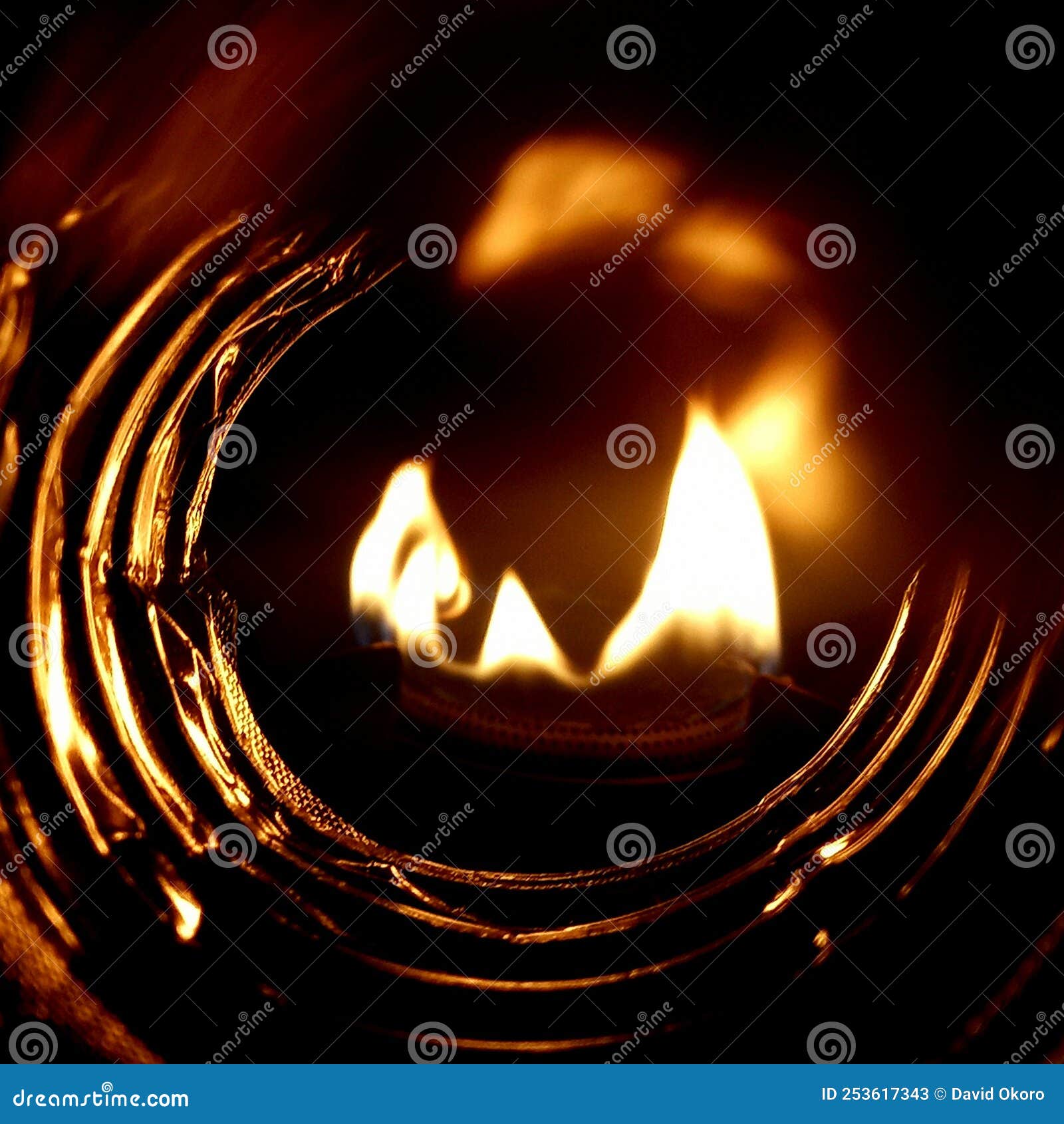Burning orange flame stock image. Image of tunnel, burning 253617343