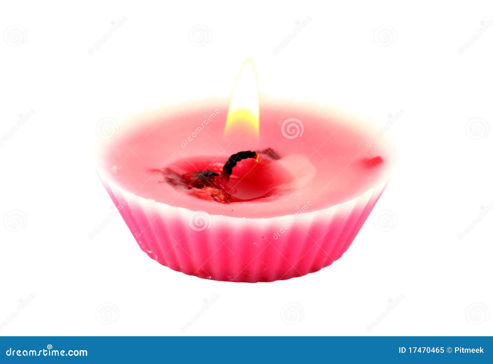 A burning pink candle stock image. Image of romance, reflexion 17470465